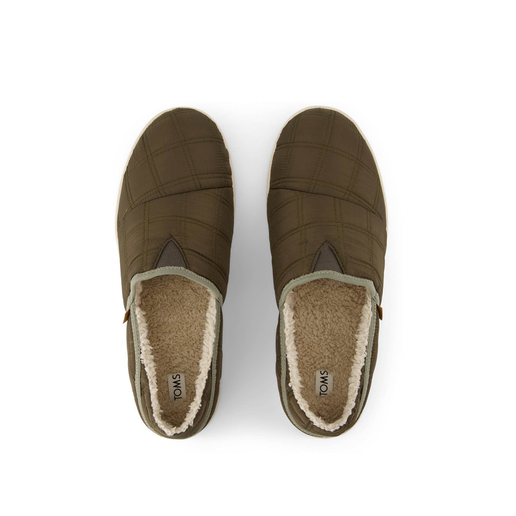 Camden Convertible Slipper - Canteen Quilted Woven Top View