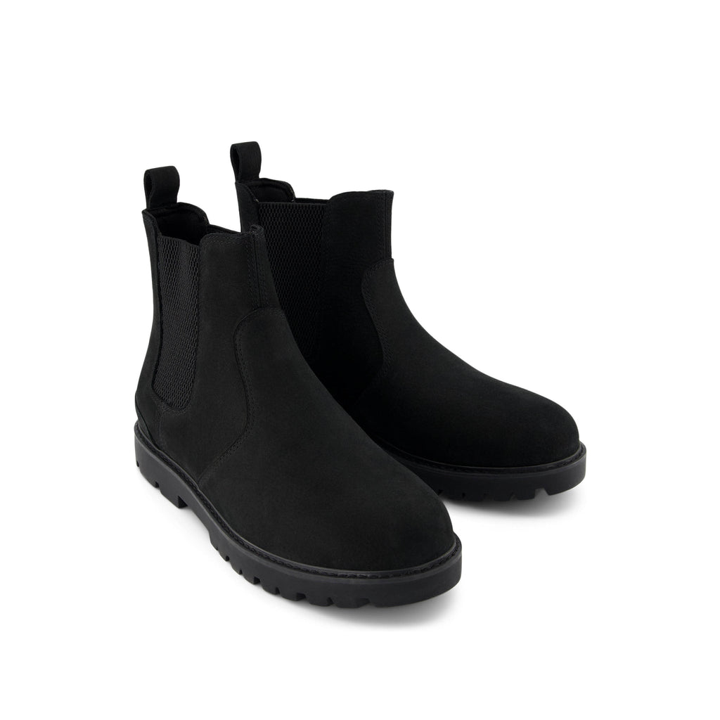 Griffin Black Water Resistant Leather Boot Front View