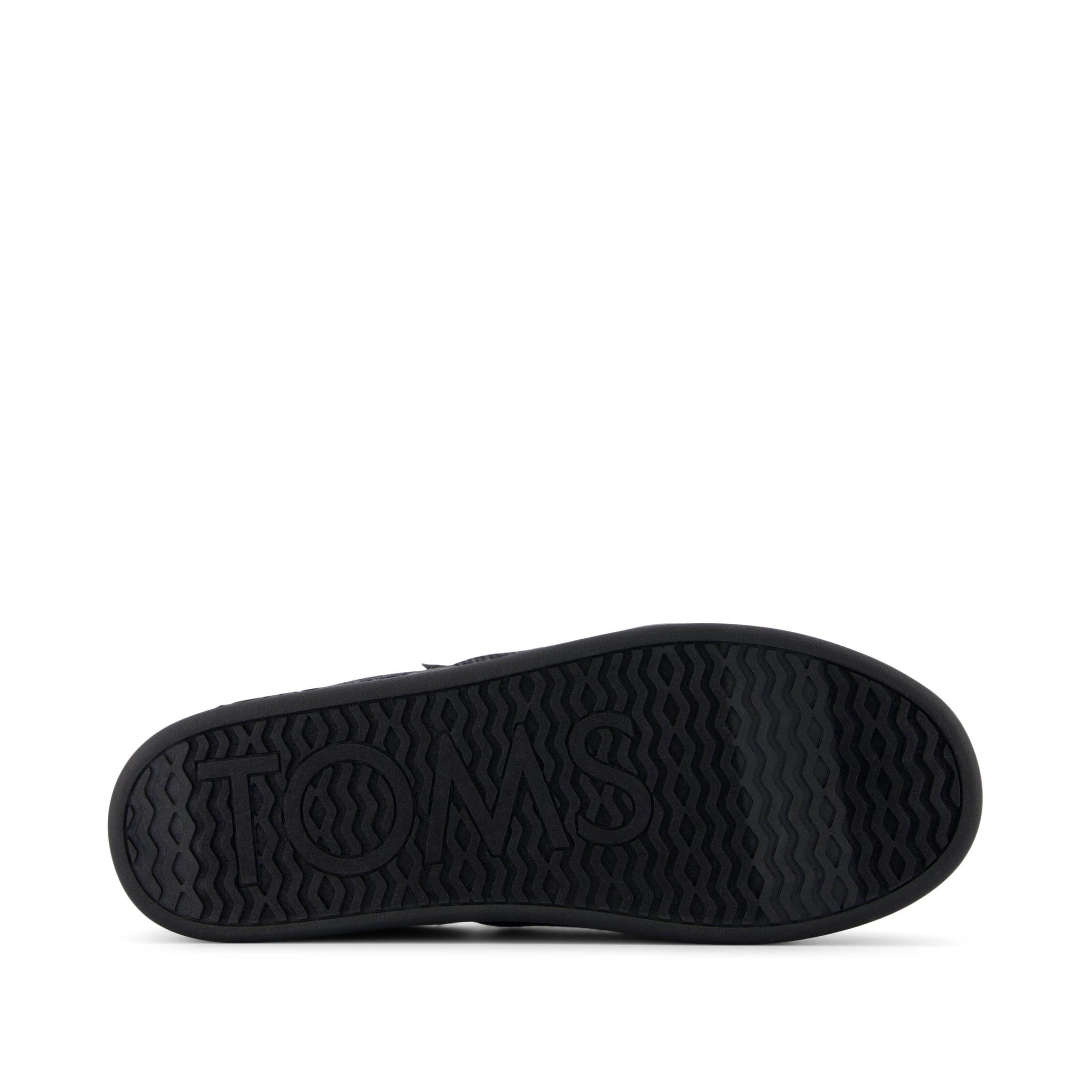 Camden Convertible Slipper - Black Cozy Twill Bottom Sole View