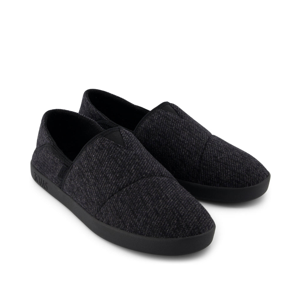 Camden Convertible Slipper - Black Cozy Twill Front View