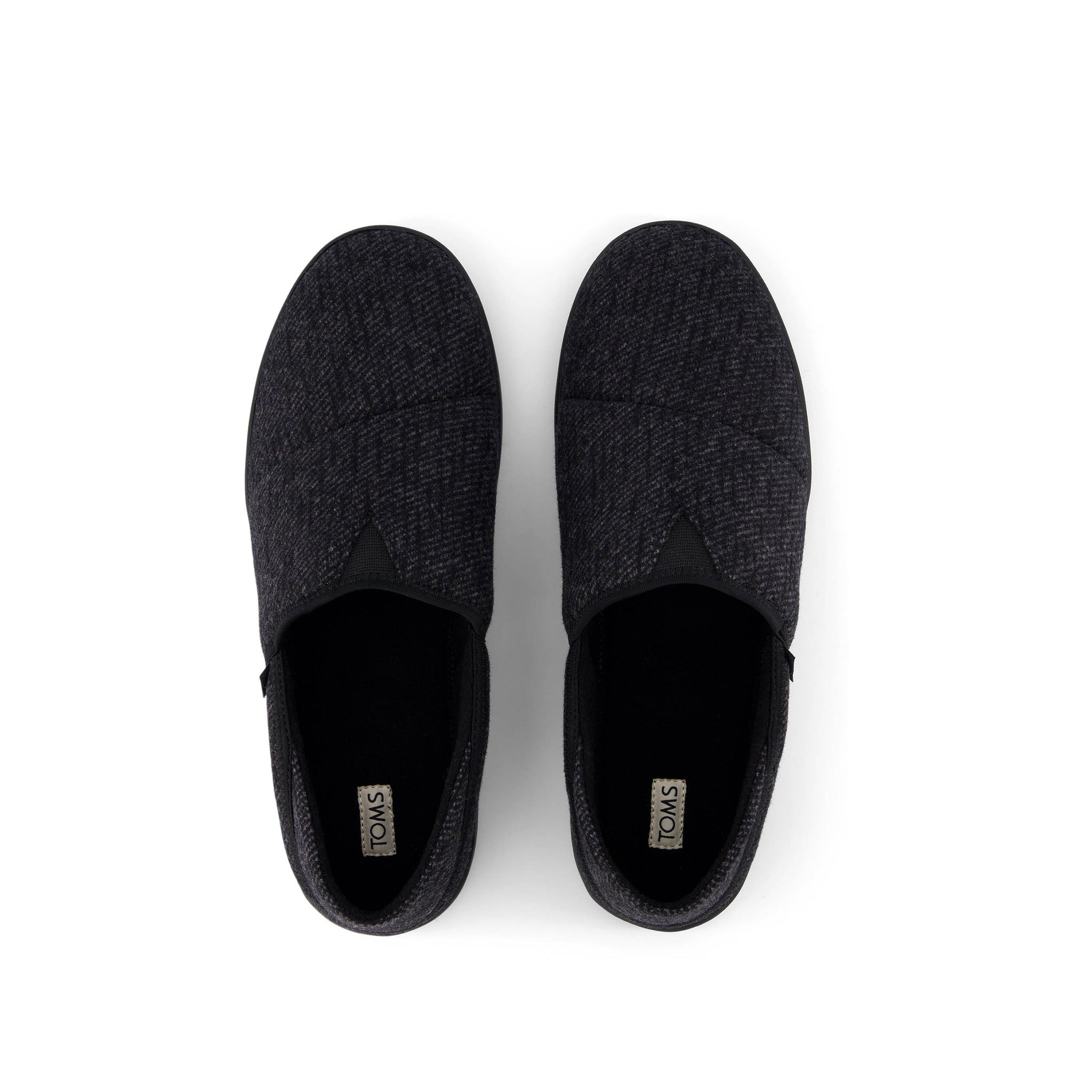 Camden Convertible Slipper - Black Cozy Twill Top View