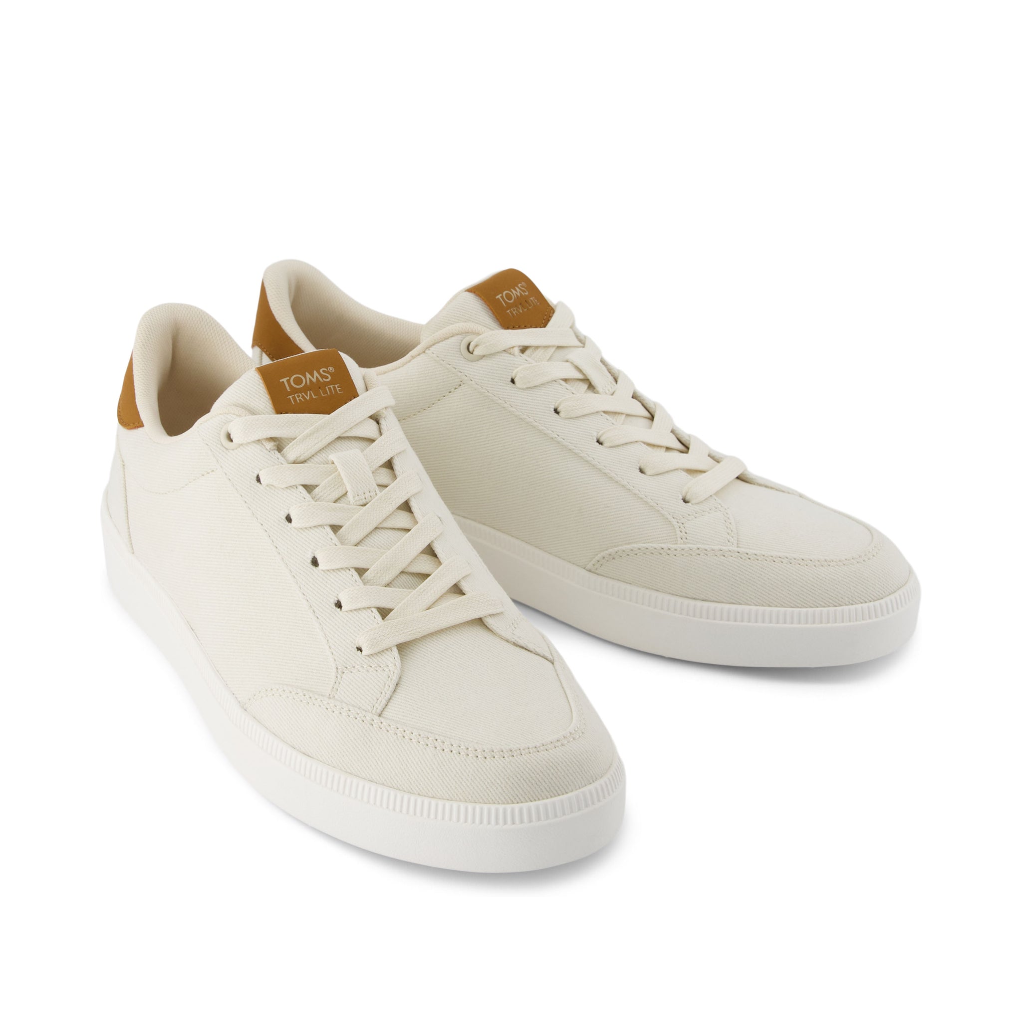 TRVL LITE Rio Beige Vintage Twill Sneaker Front View