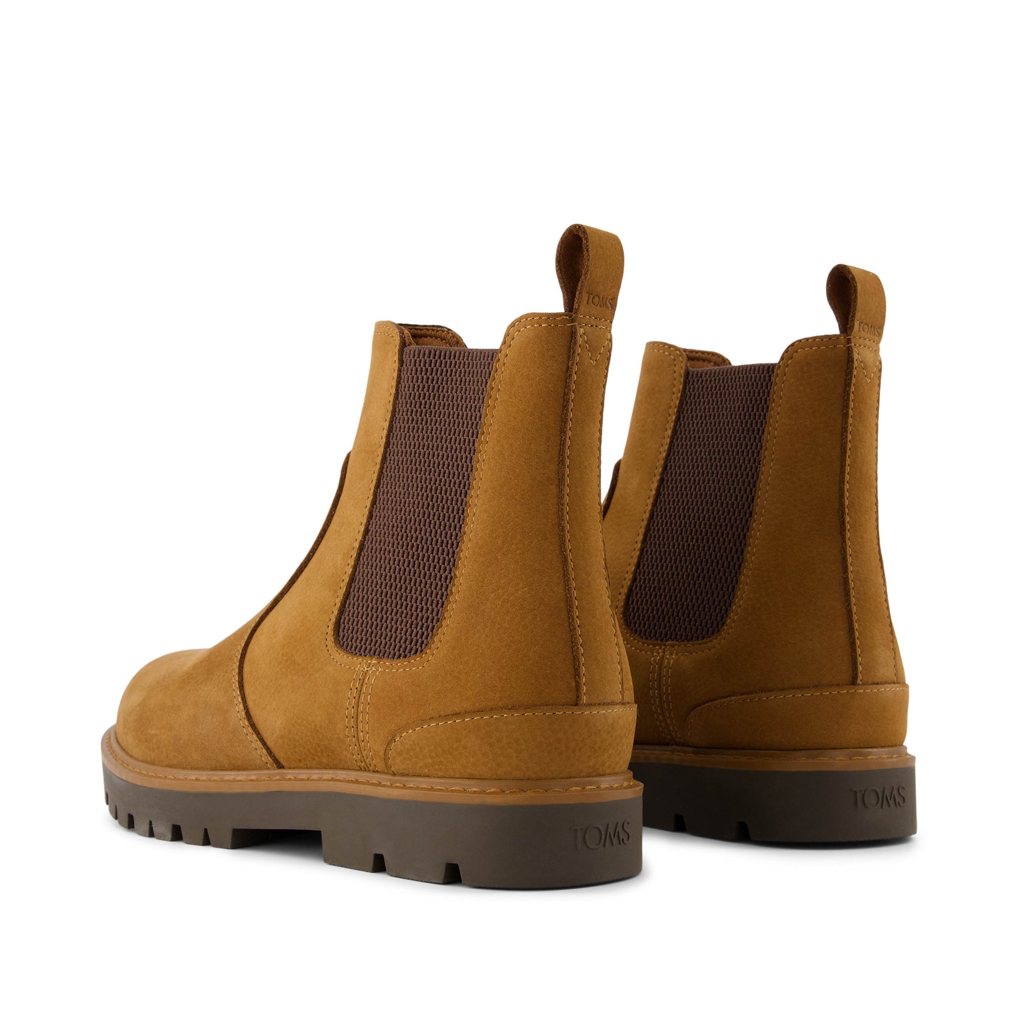 Griffin Brown Water Resistant Leather Boot Back View