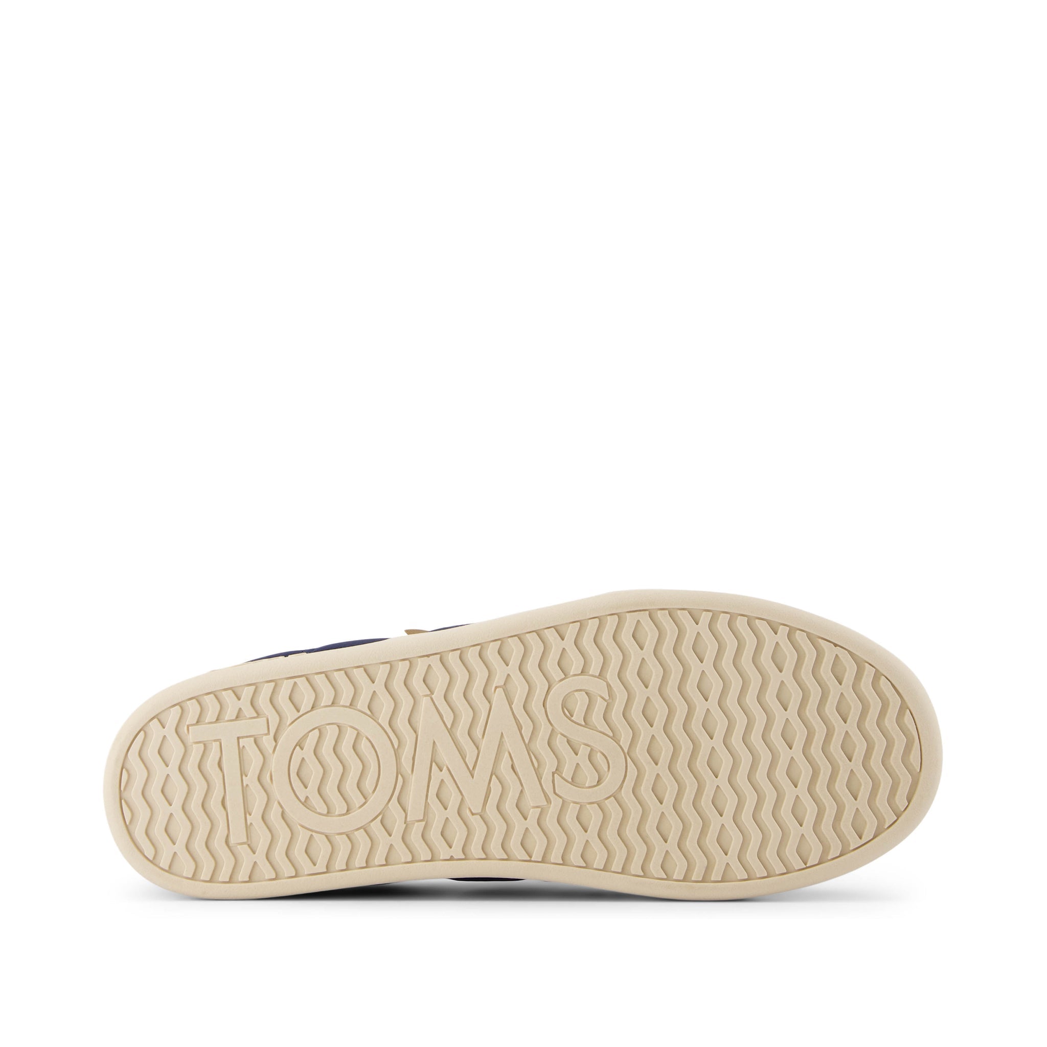 Camden Convertible Slipper - Navy Quilted Woven Bottom Sole View