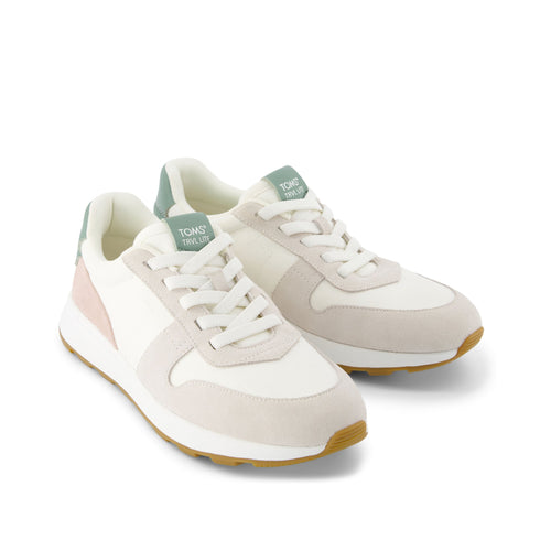 TRVL LITE Retro Runner Natural Vintage Twill Sneaker Front View