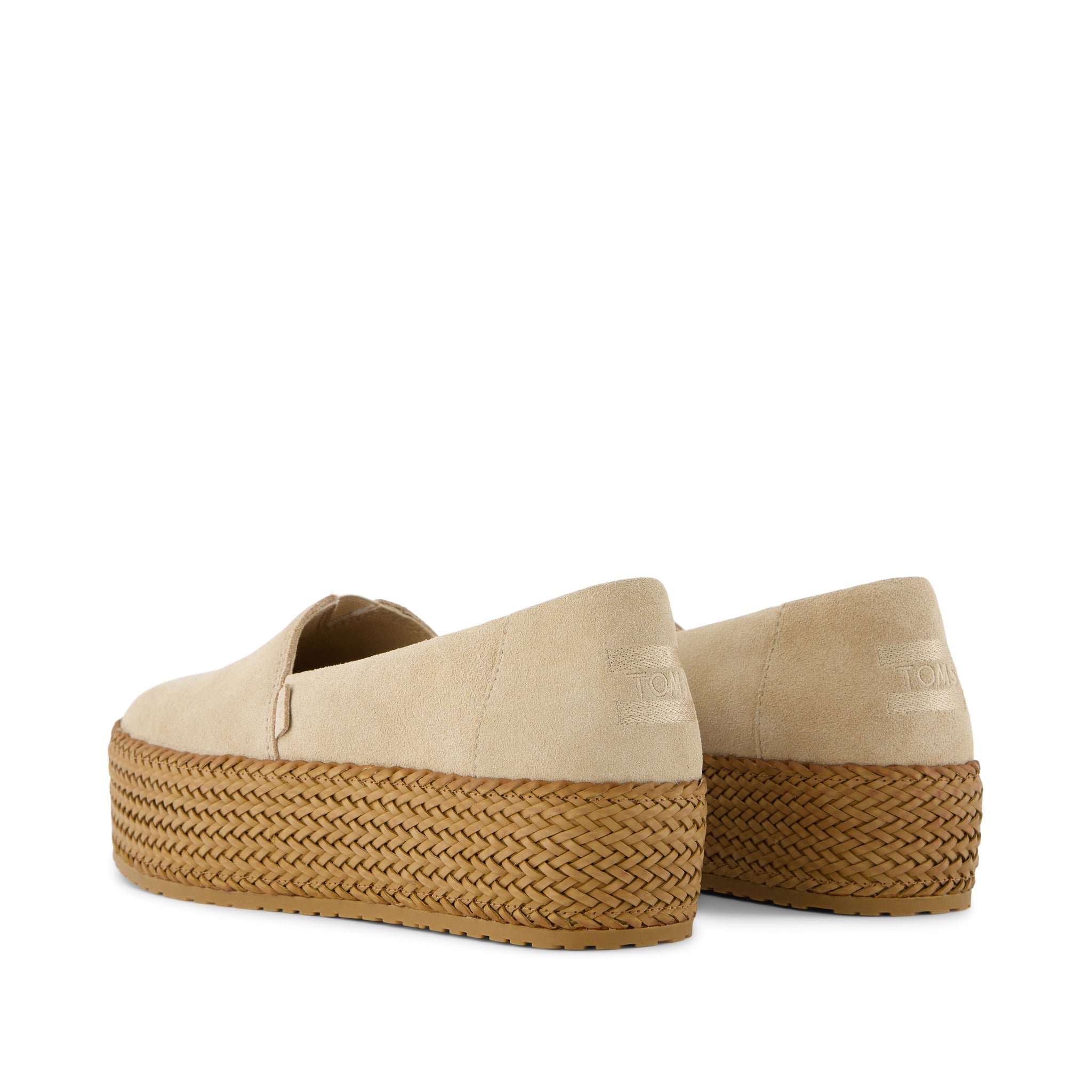 Valencia Natural Suede Espadrille Platform Espadrille Back View