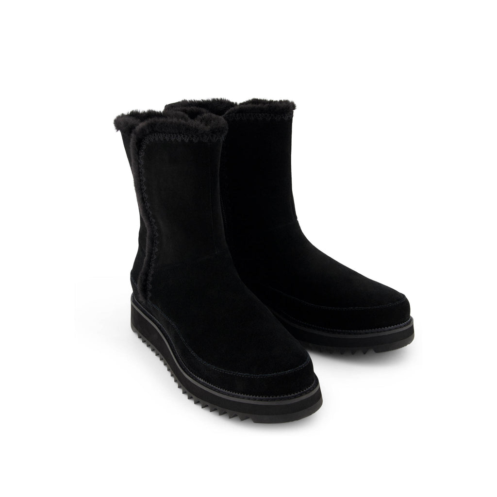 Bergen Boot - Water Resistant Black Suede Front View