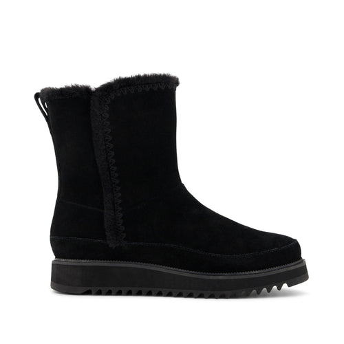 Bergen Boot - Water Resistant Black Suede Side View