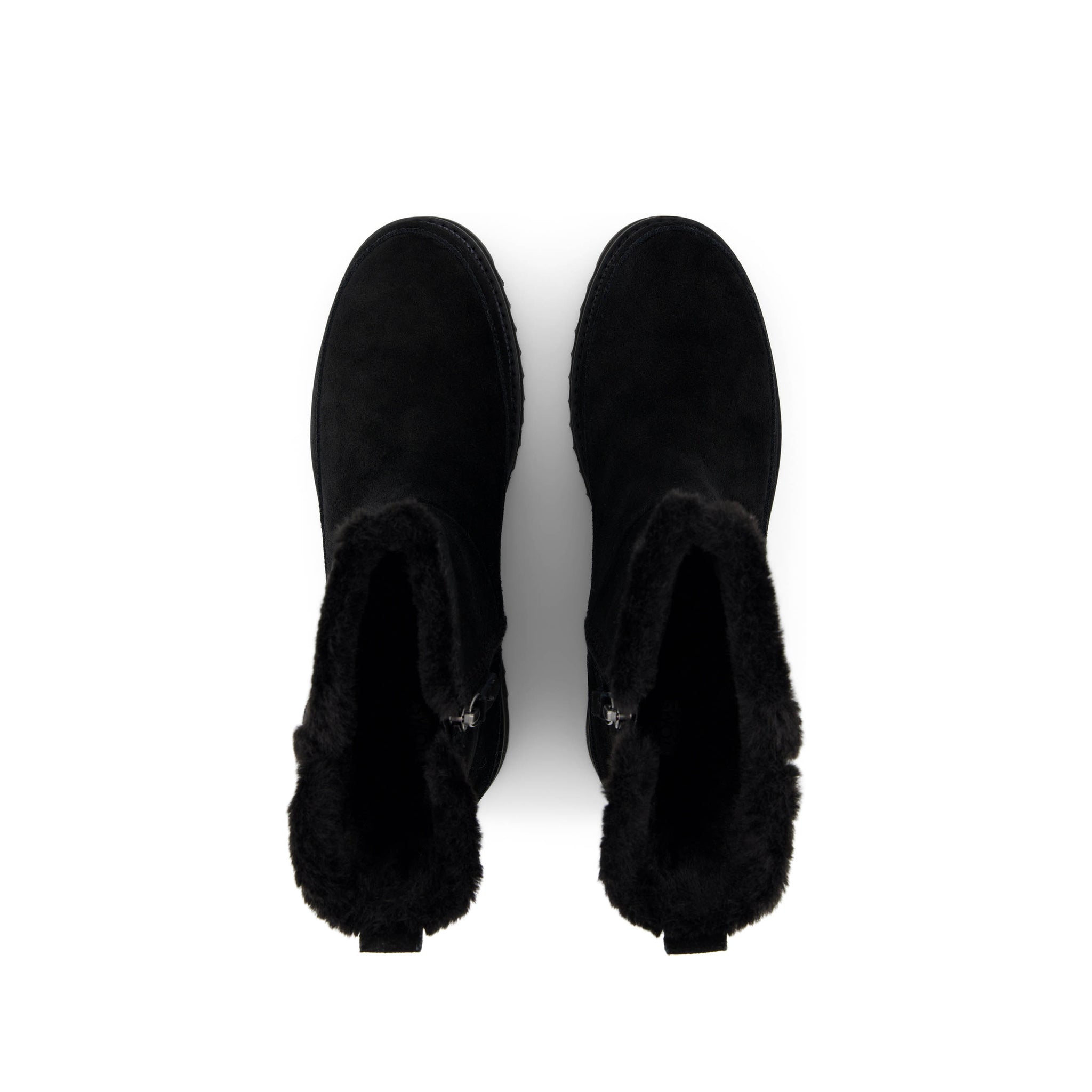 Bergen Boot - Water Resistant Black Suede Top View