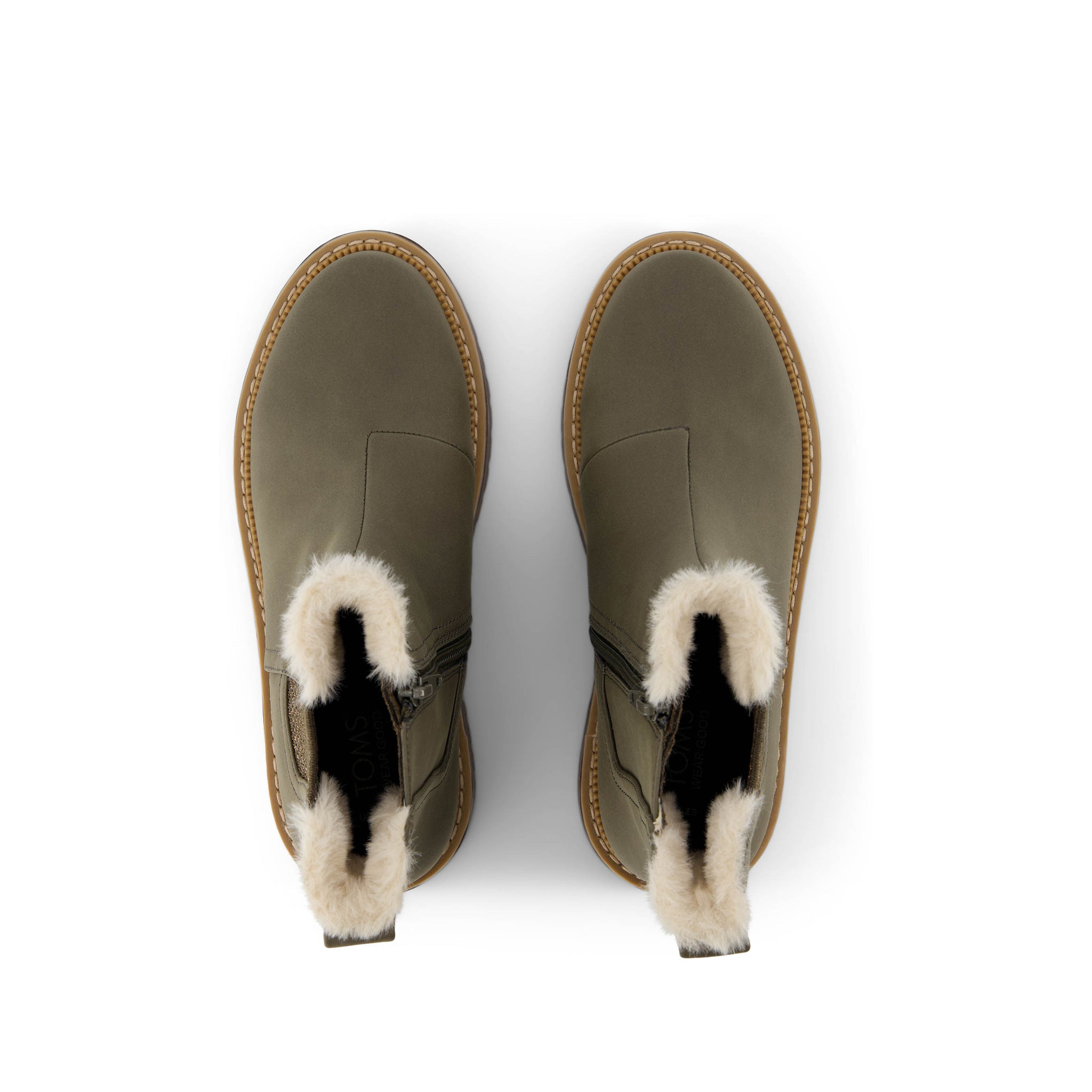 Bennet Kids Boot - Canteen Nubuck PU with Faux Fur Top View
