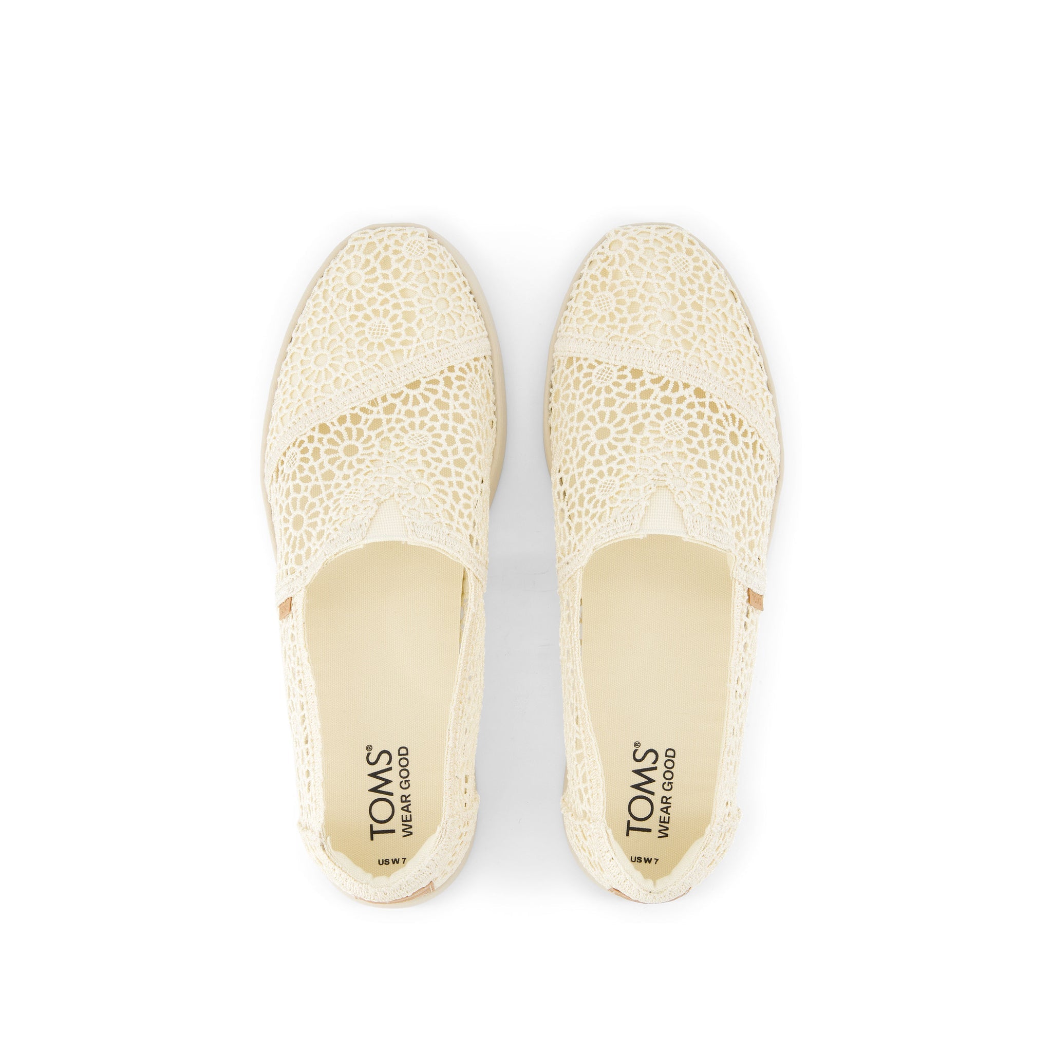 Alpargata Plus Natural Moroccan Crochet Top View