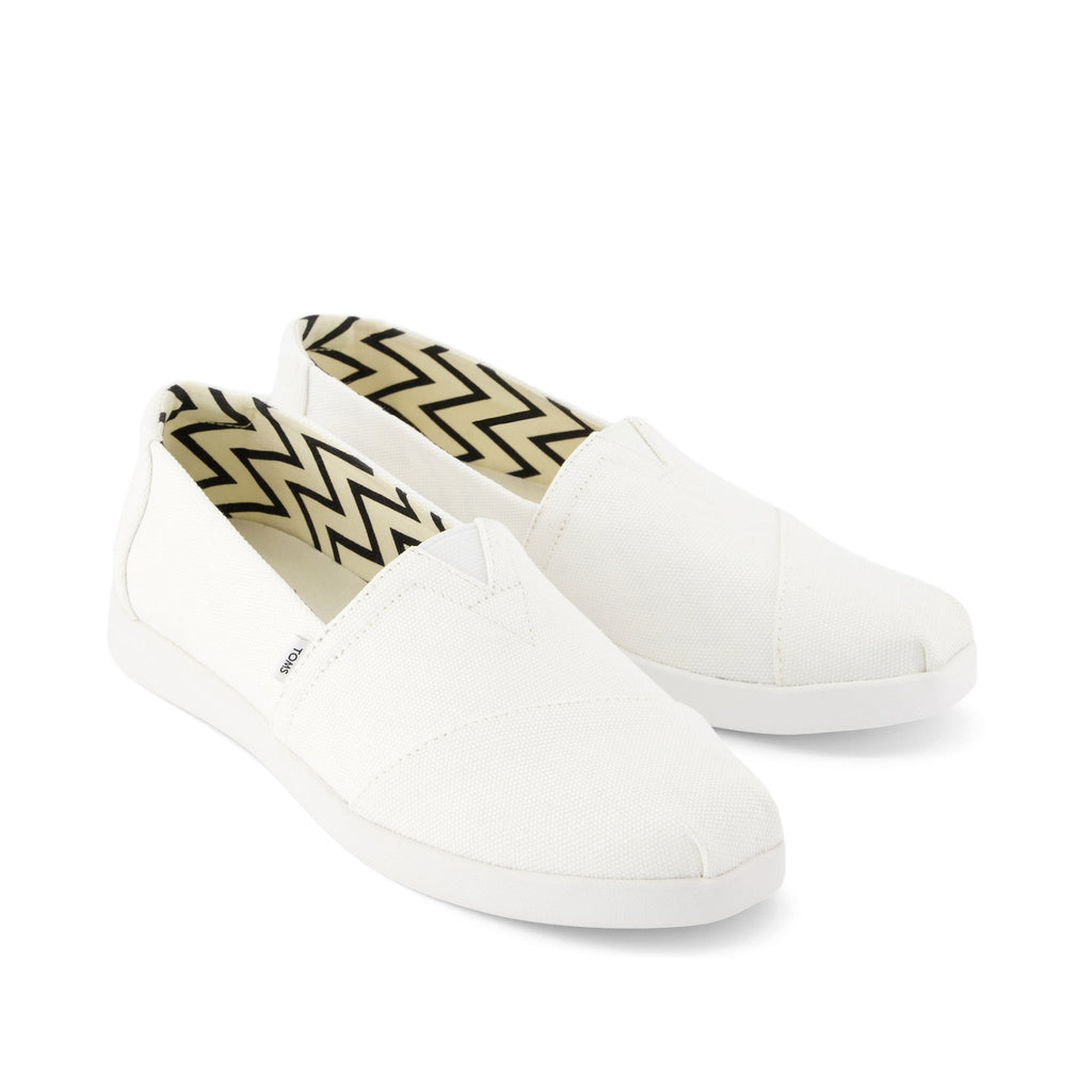 Alpargata Plus White Recycled Cotton Canvas Front View