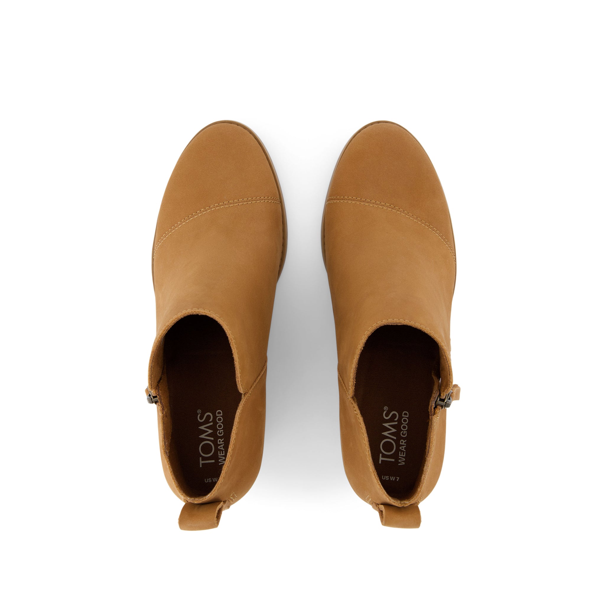 Goldie Brown Leather Wedge Boot Top View