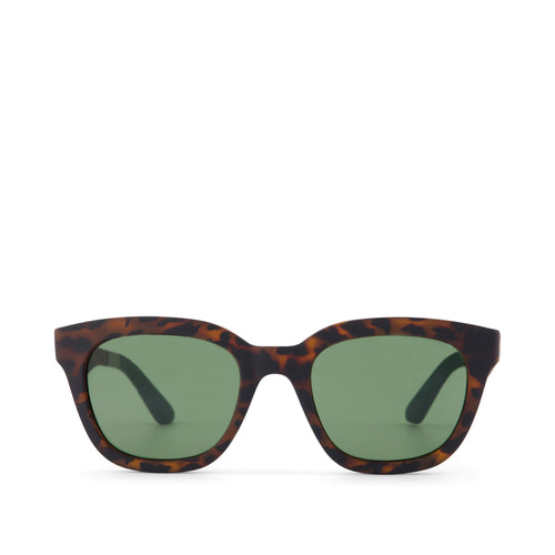 Savanna Traveler Sunglasses  - Matte Tort - Bottle Green Front View