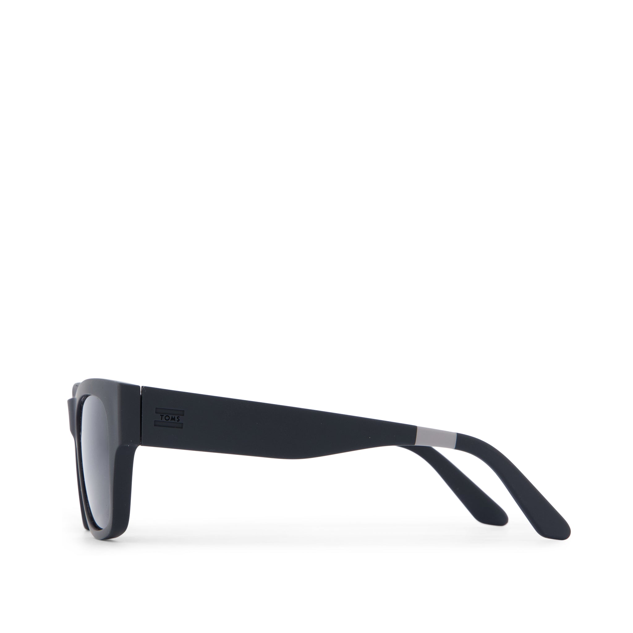 Devon Traveler Sunglasses  - Matte Dark Grey Polar Side View