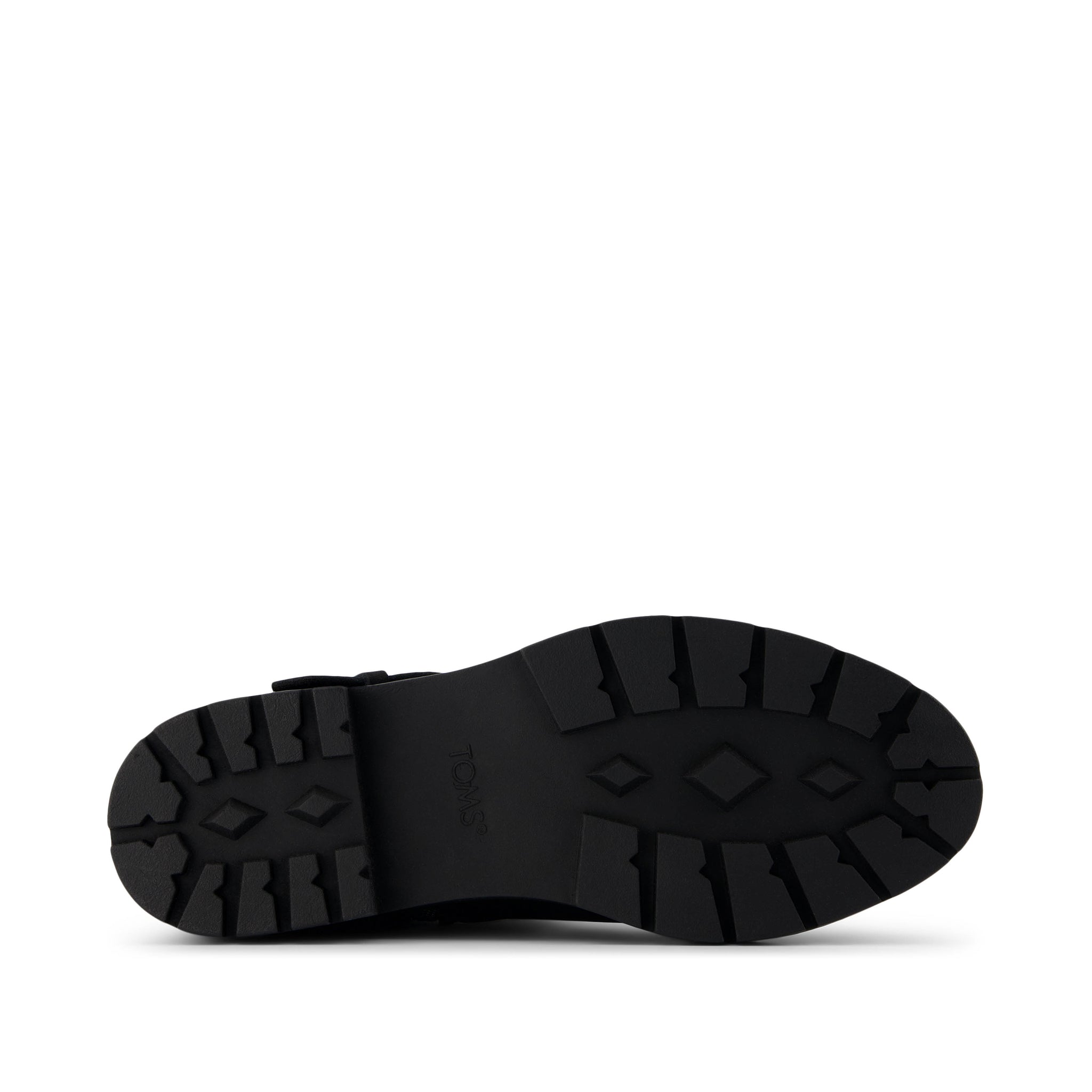 Ionie Moto Boot - Black Nubuck Leather Bottom Sole View