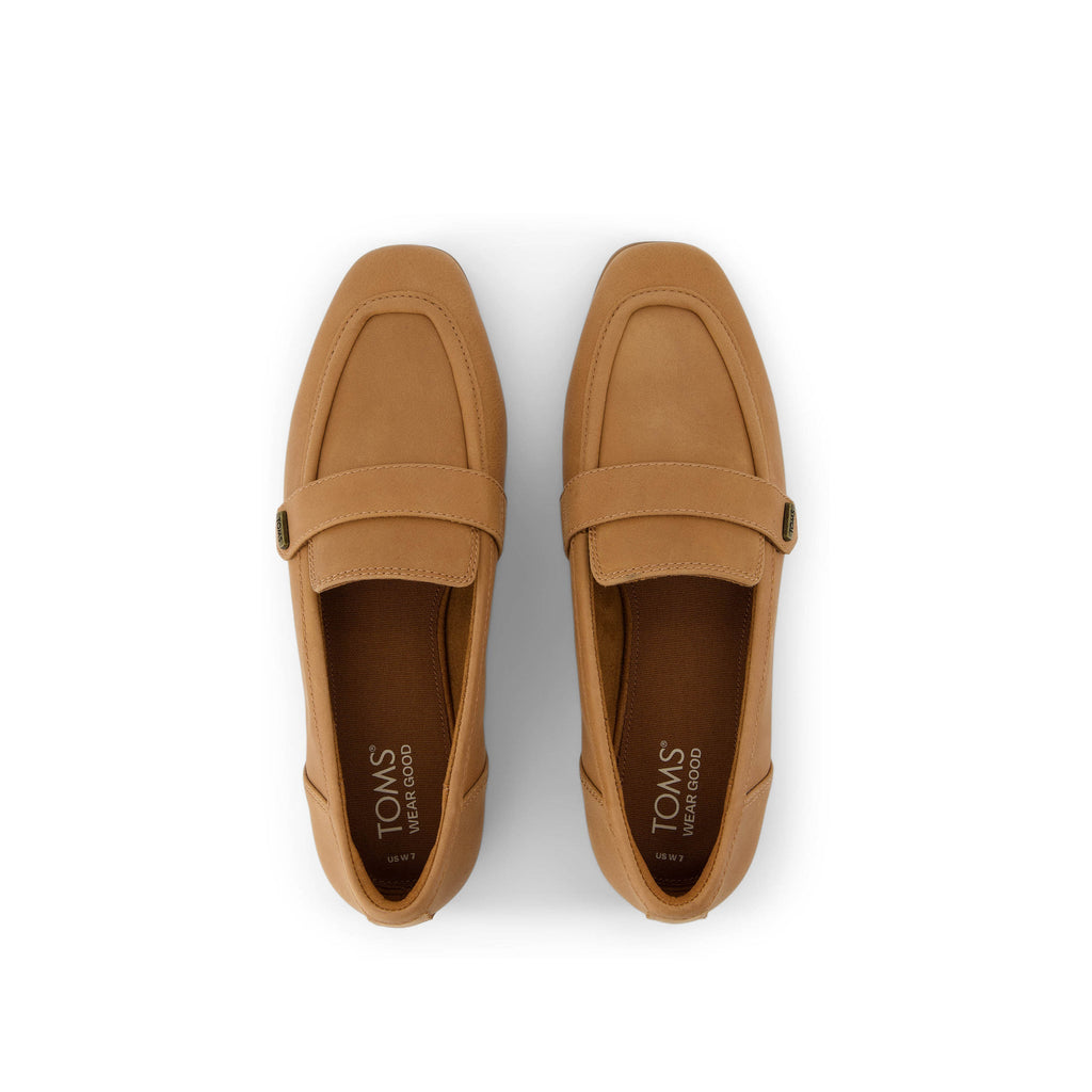 Lynette Brown Leather Loafer Top View