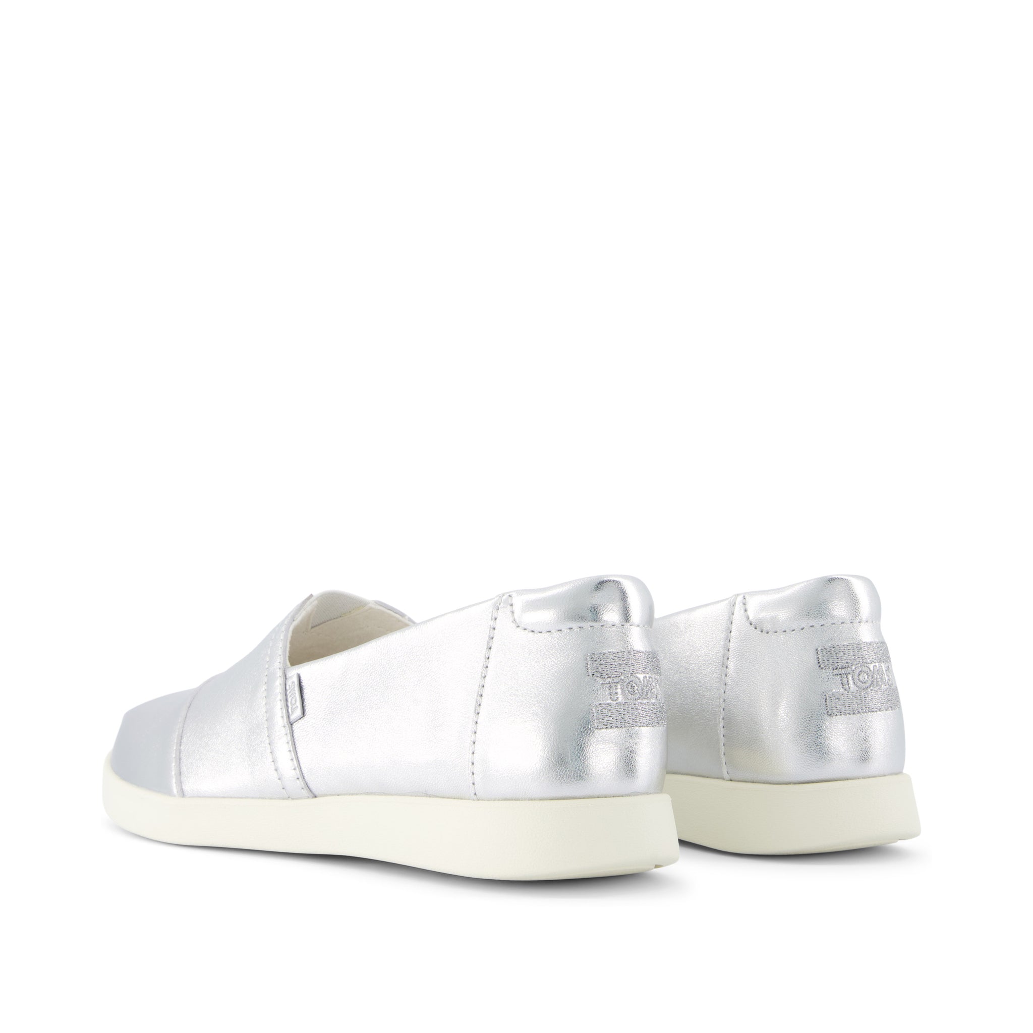 Alpargata Plus Silver Metallic Back View