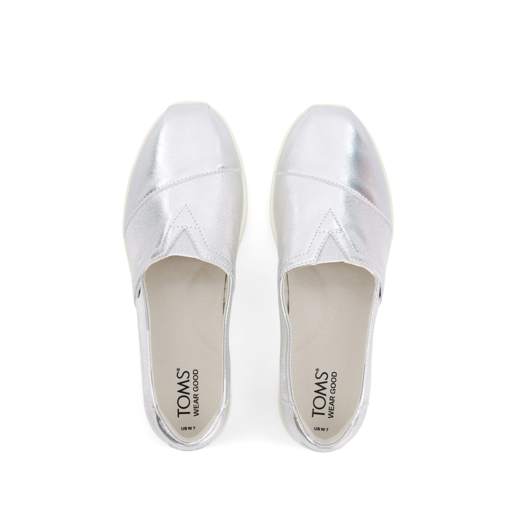 Alpargata Plus Silver Metallic Top View