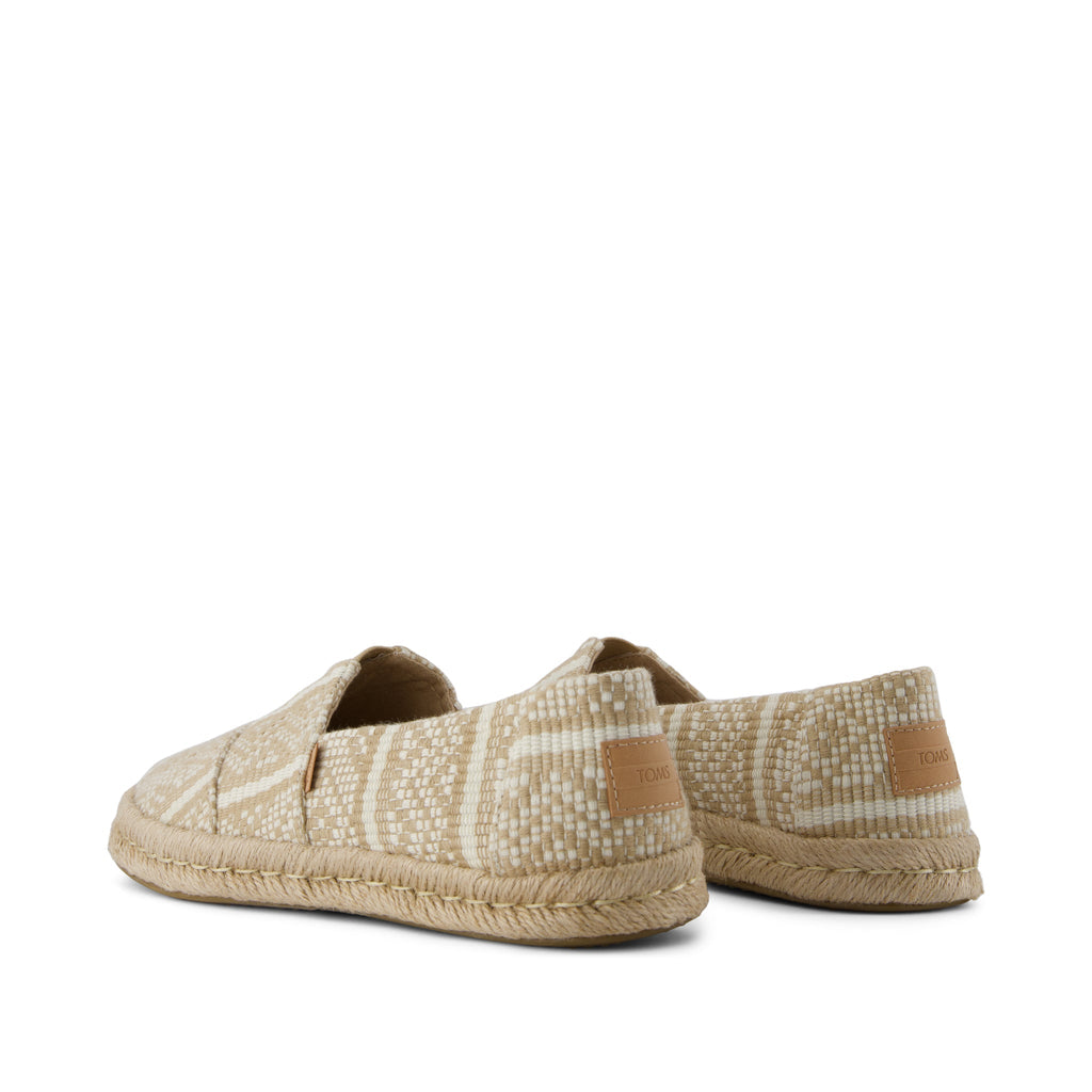 Alpargata Rope 2.0 Espadrille - Oatmeal Beige Diamond Woven Back View