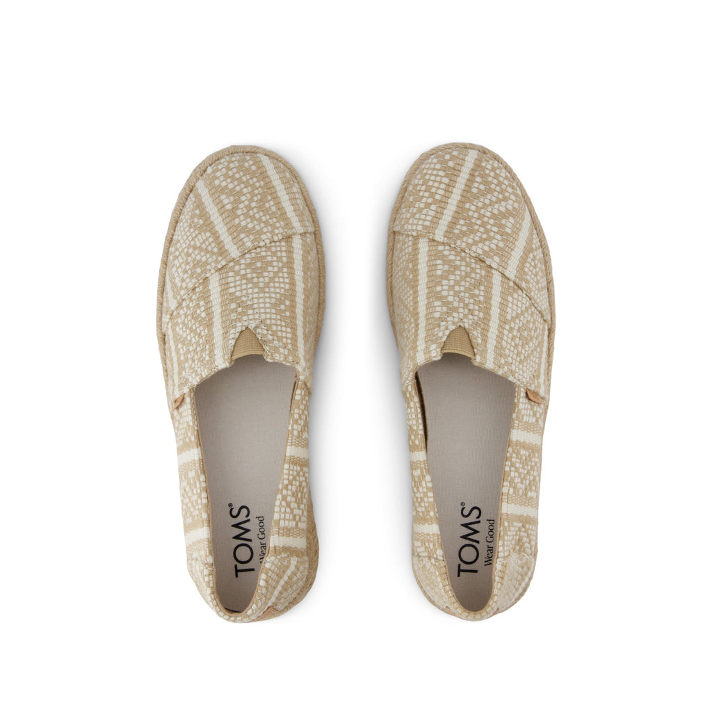 Alpargata Rope 2.0 Espadrille - Oatmeal Beige Diamond Woven Top View