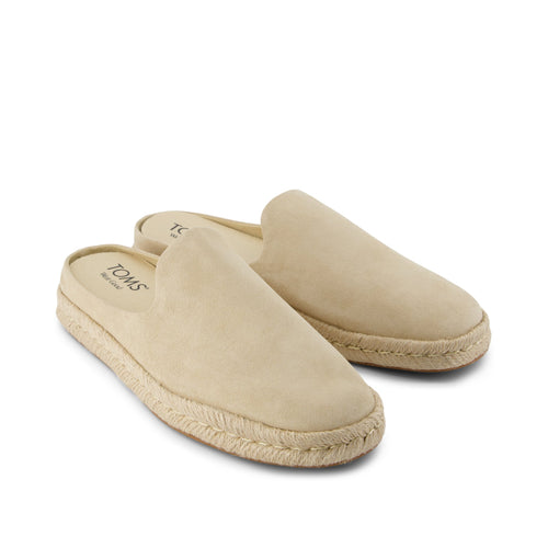 Santiago Mule - Almond Suede Front View