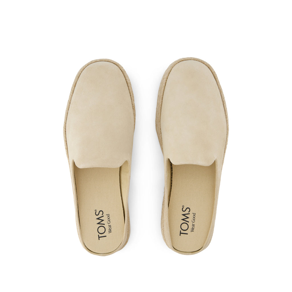 Santiago Mule - Almond Suede Top View