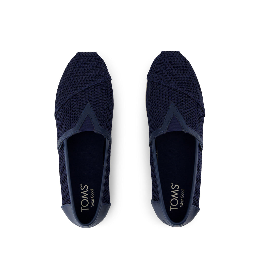 Alpargata Classic - Navy Textured Mesh and PU Trim Top View