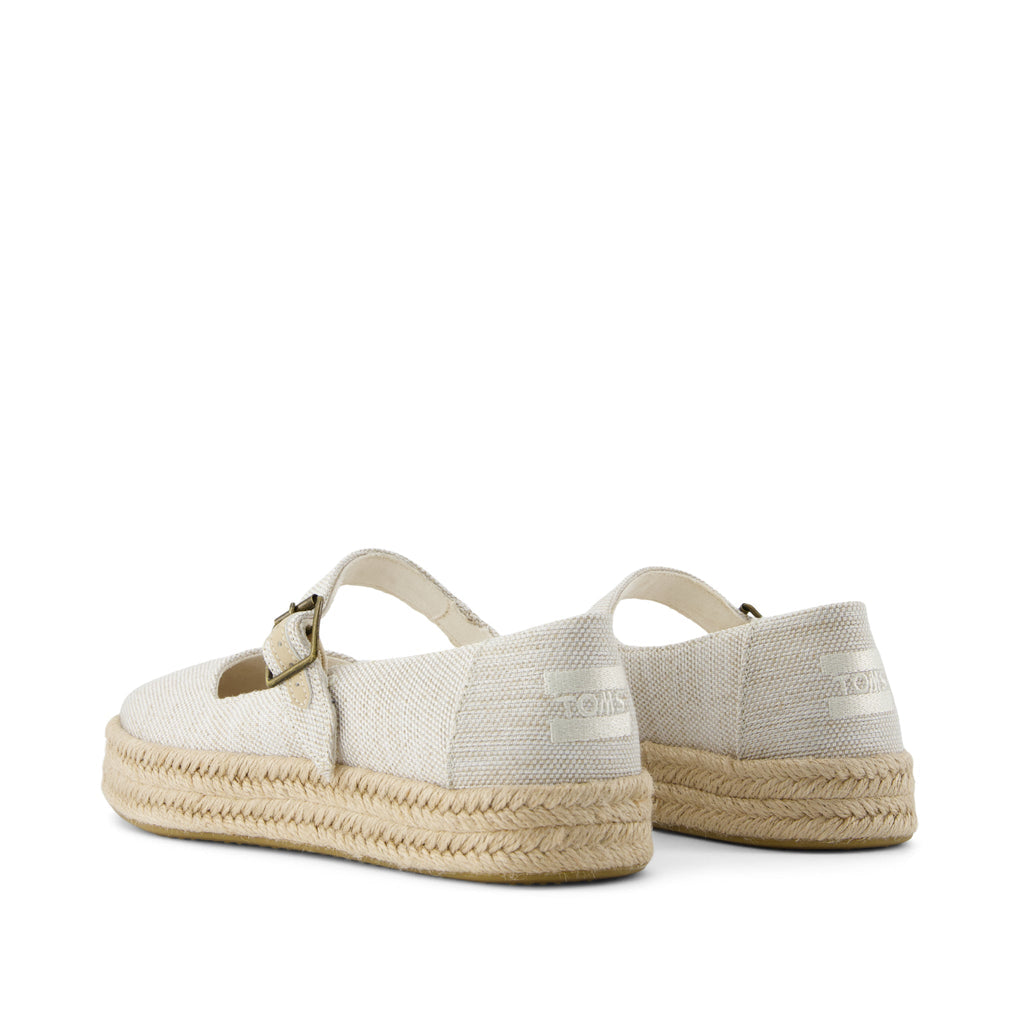 Carolina Mary Jane Espadrille - Natural Yarn Dye Back View