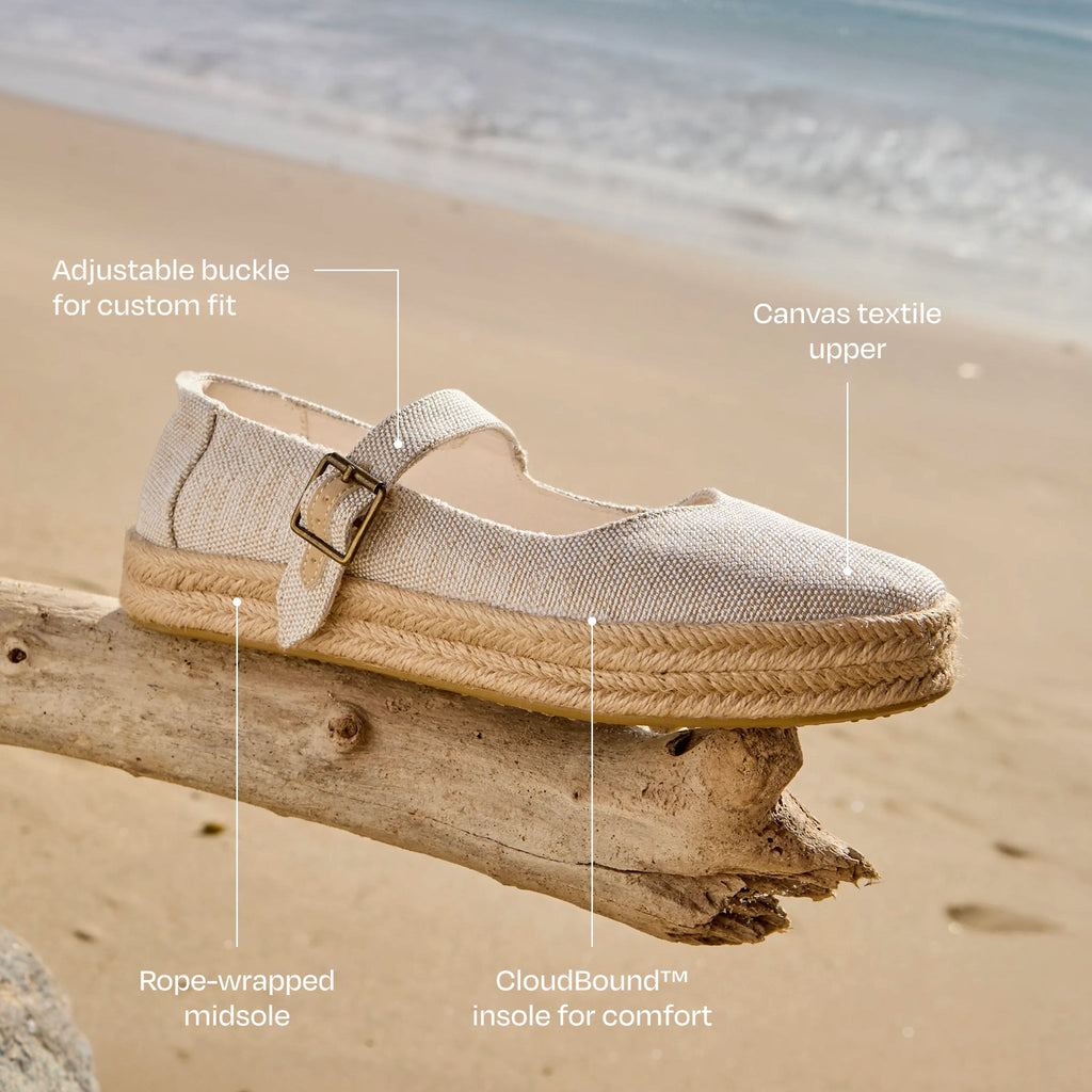 Espadrilles Carolina Mary Jane - Teinture naturelle pour fil