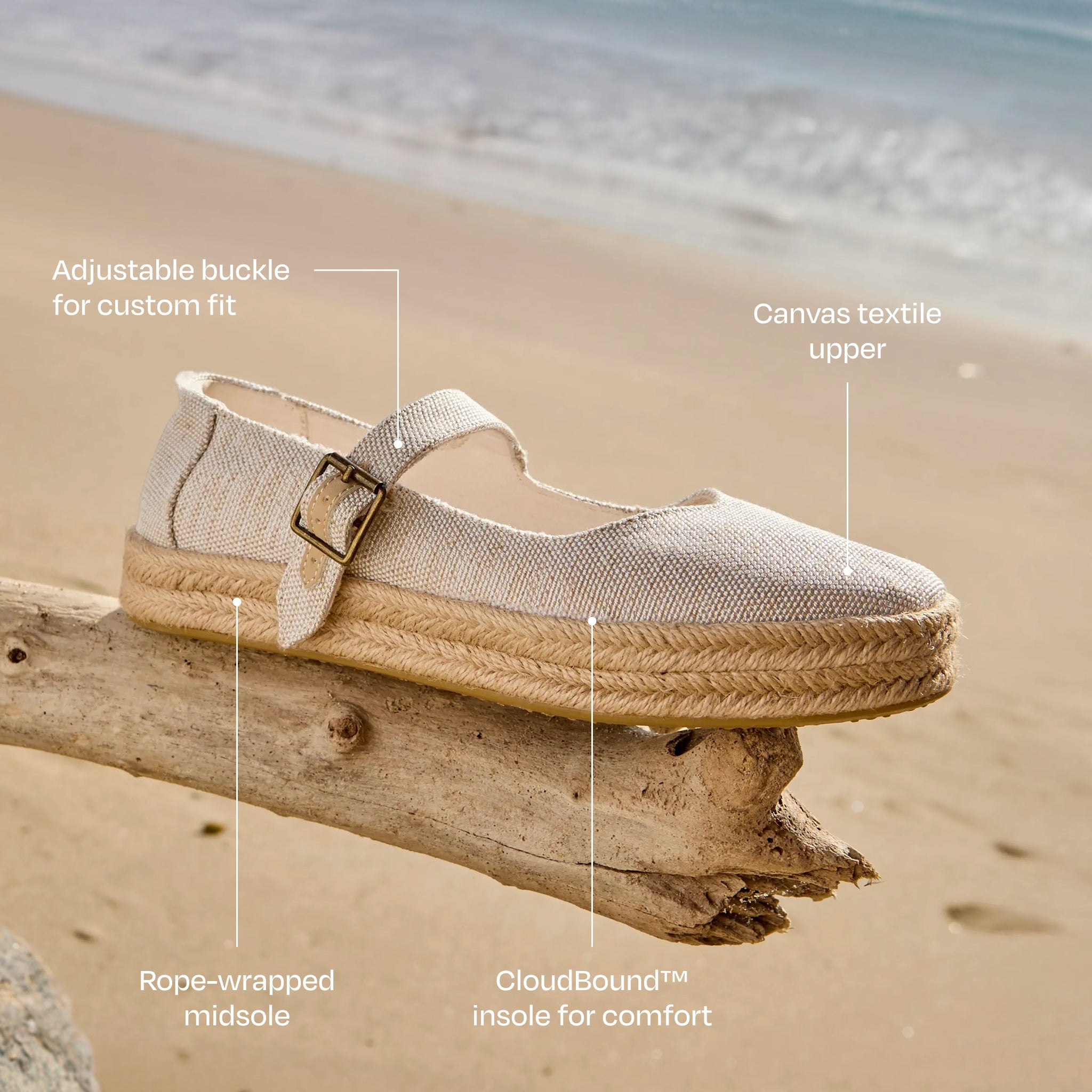 Espadrilles Carolina Mary Jane - Teinture naturelle pour fil