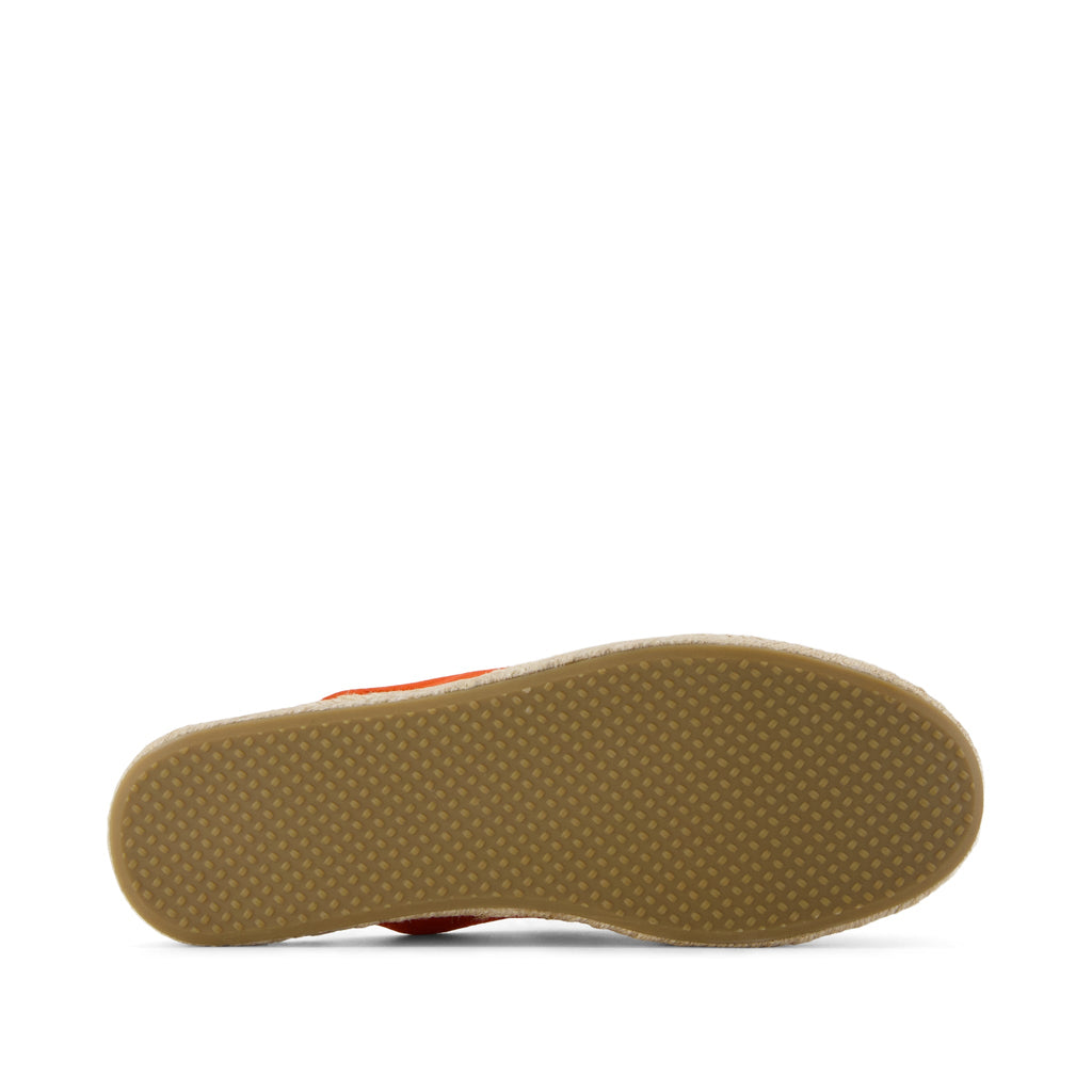 Santiago Mule Espadrille - Flame Suede Bottom Sole View