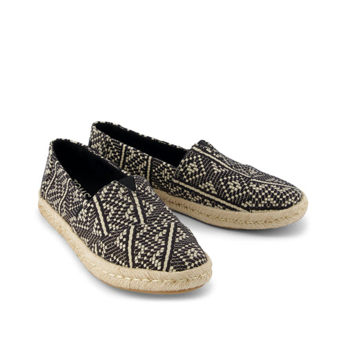 Alpargata Rope 2.0 Espadrille - Black Diamond Woven Front View
