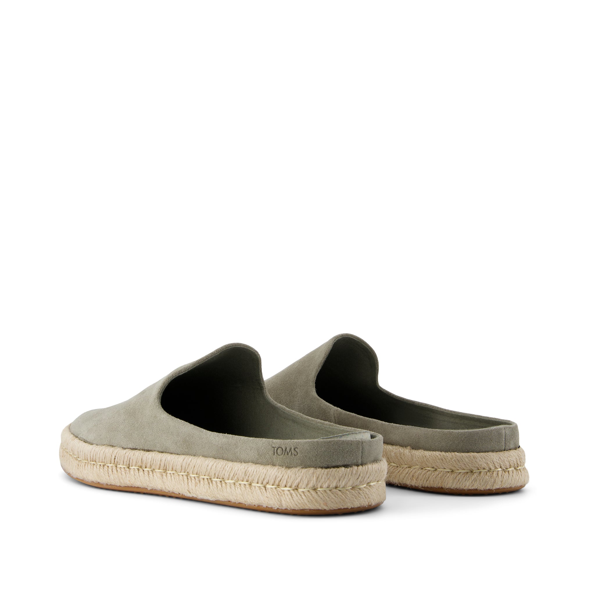 Santiago Mule - Vetiver Grey Suede Back View