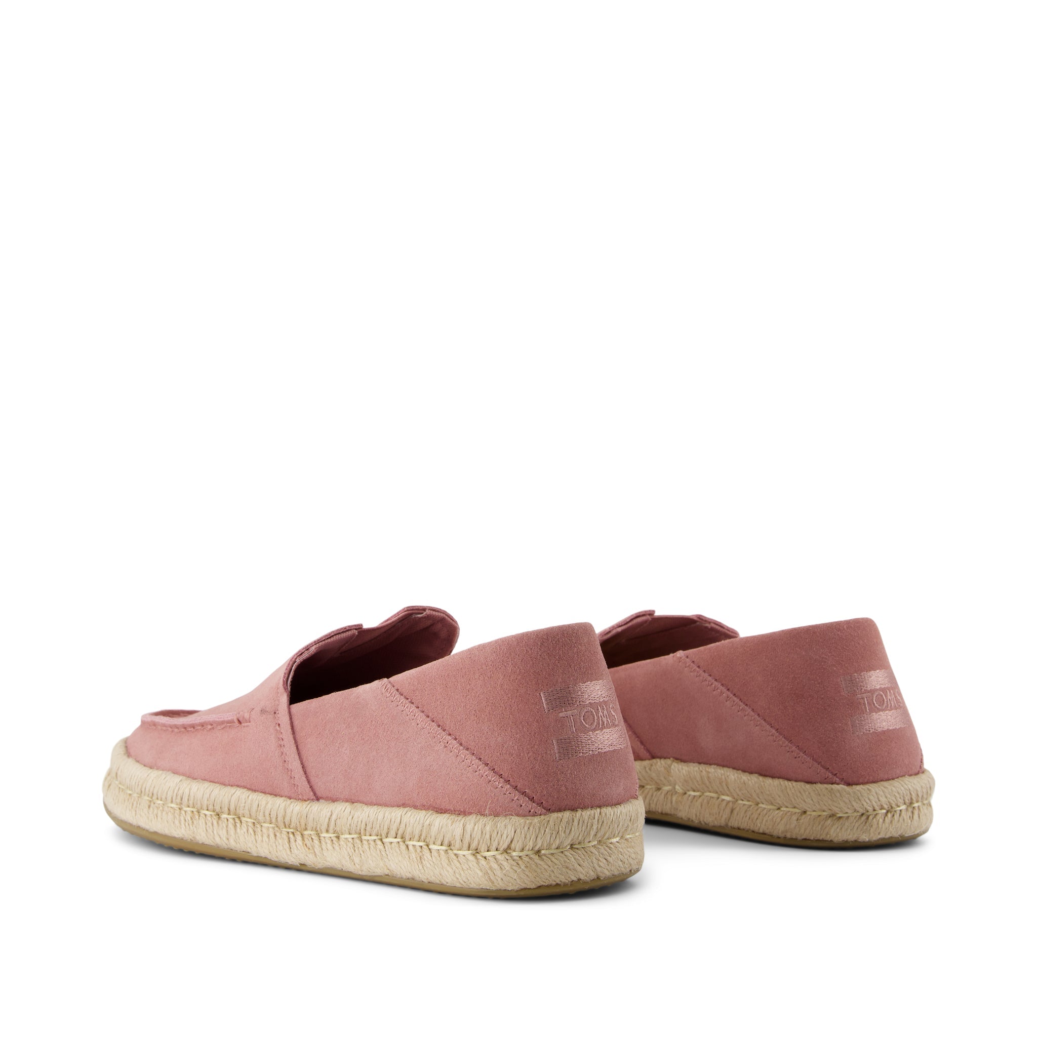 Alonso Loafer Espadrille - Ash Pink Suede Back View