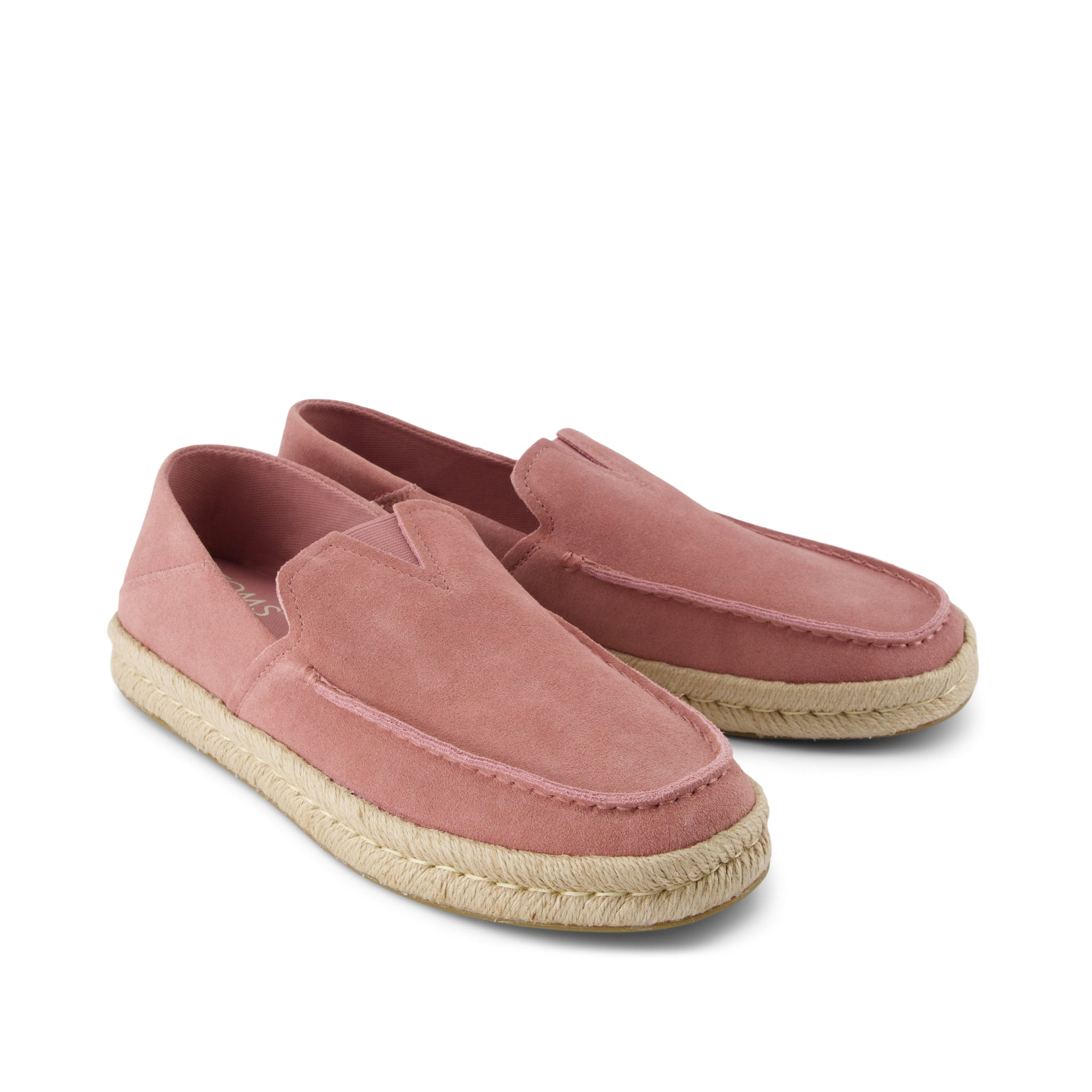 Alonso Loafer Espadrille - Ash Pink Suede Front View
