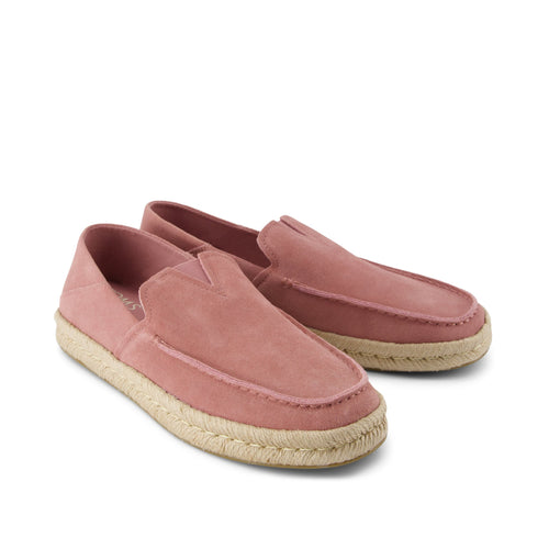 Alonso Loafer Espadrille - Ash Pink Suede Front View