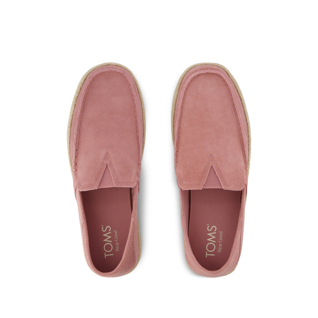 Alonso Loafer Espadrille - Ash Pink Suede Top View