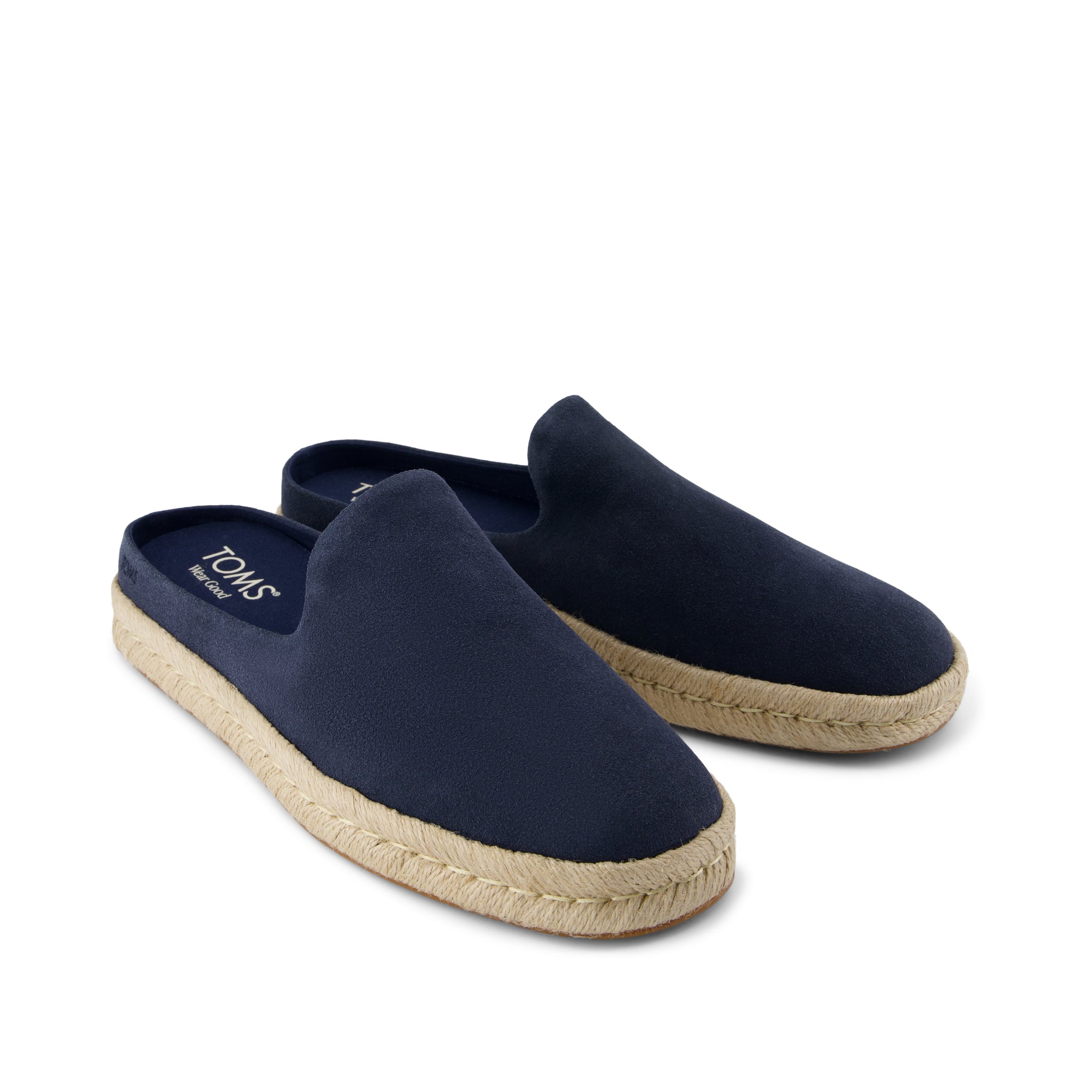 Santiago Mule - Navy Suede Front View