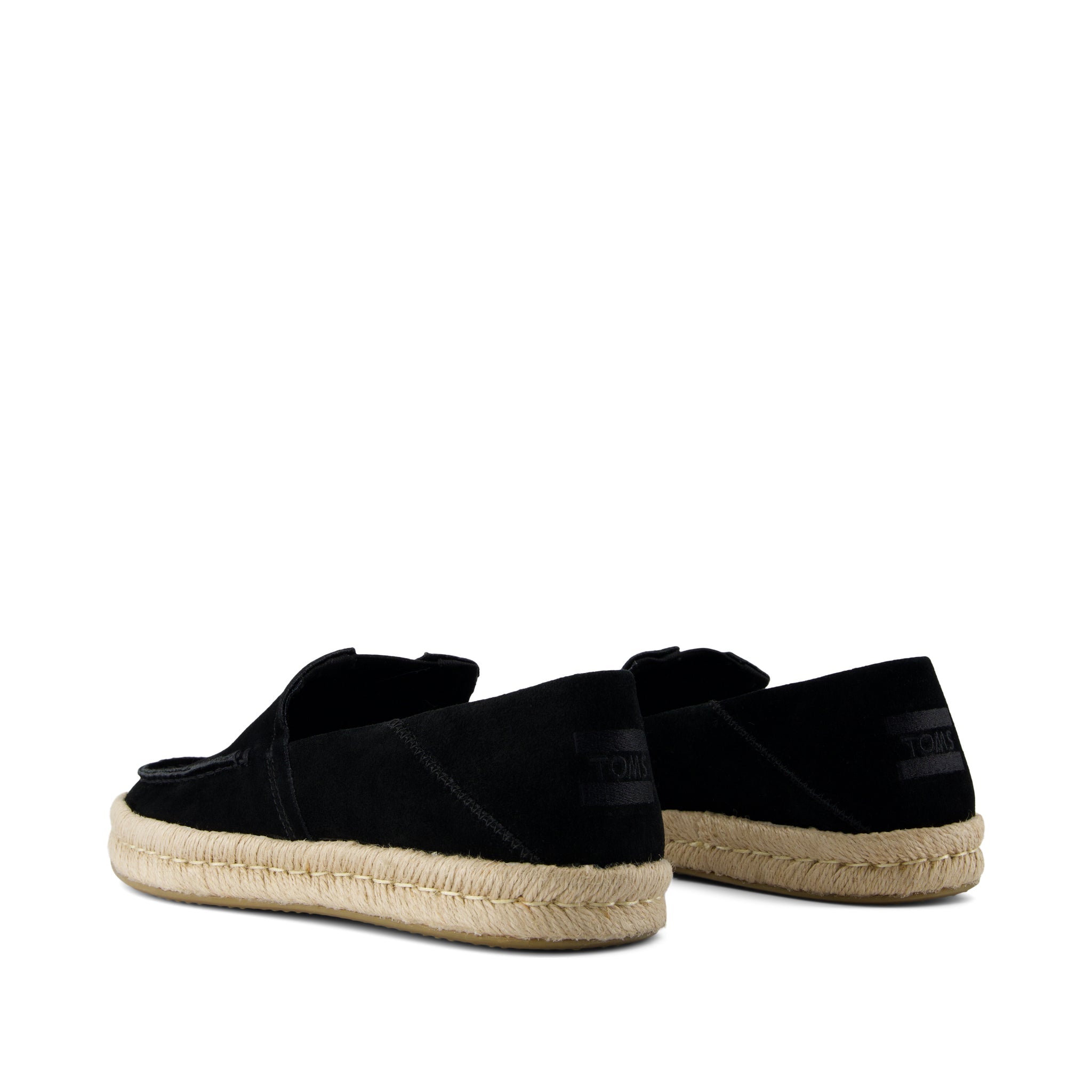 Alonso Rope Loafer - Black Suede Back View