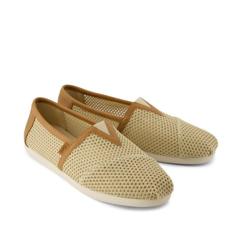 Alpargata Classic - Almond Textured Mesh and PU Trim Front View