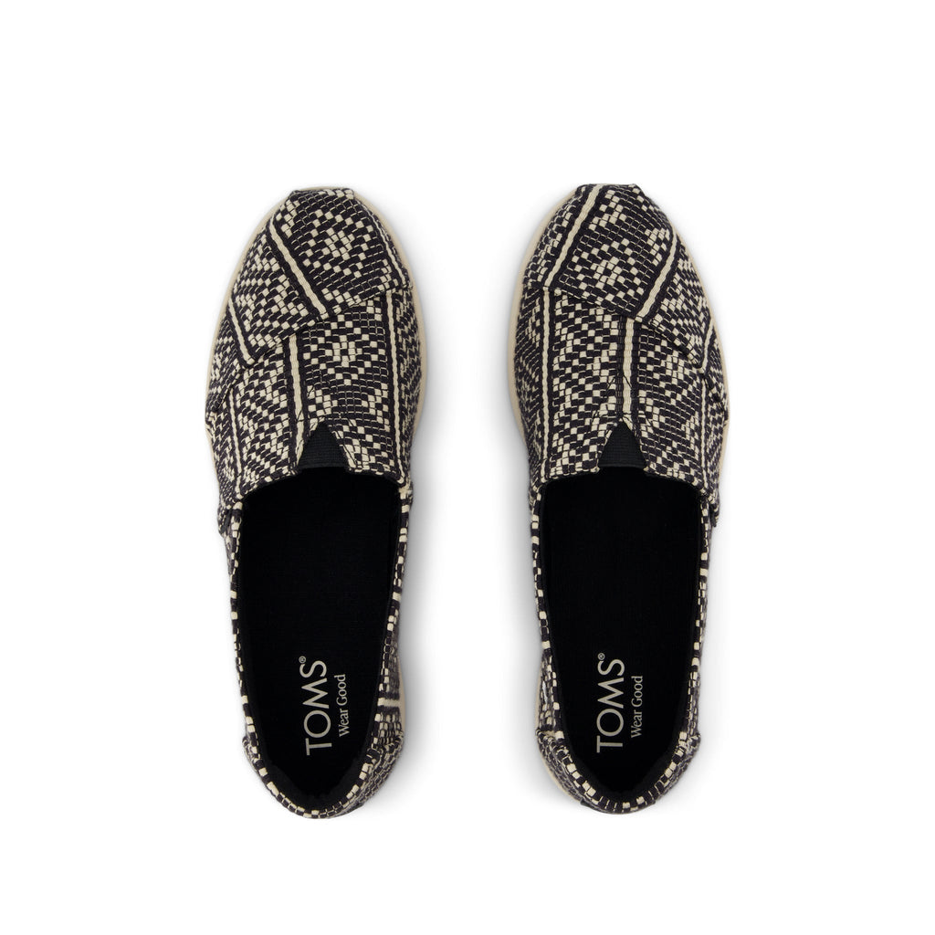 Alpargata Plus - Black Diamond Global Woven Top View