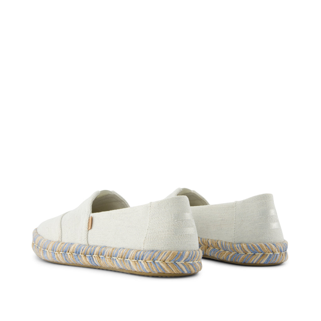 Alpargata Rope 2.0 Espadrille - White Onyx Textured Denim Back View
