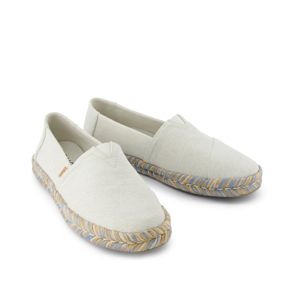 Alpargata Rope 2.0 Espadrille - White Onyx Textured Denim Front View