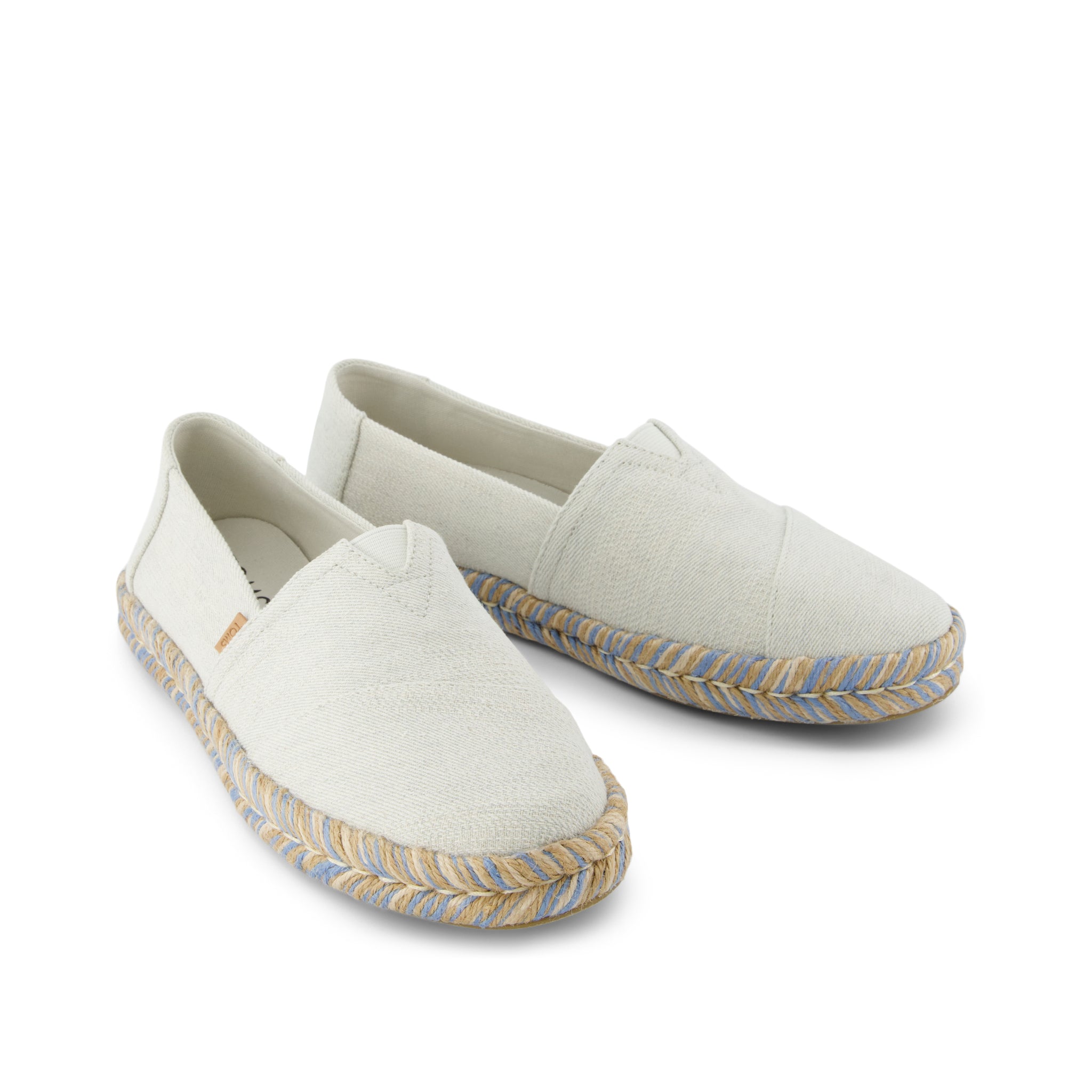 Alpargata Rope 2.0 Espadrille - White Onyx Textured Denim Front View