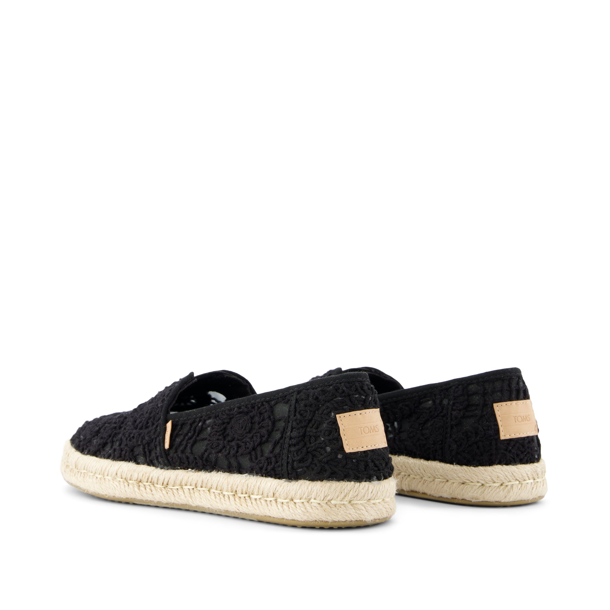 Alpargata Rope 2.0 Espadrille - Black Crochet Lace Back View