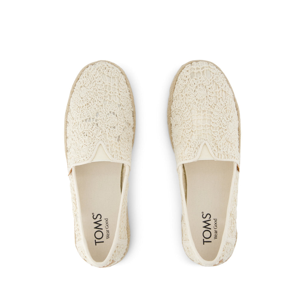 Alpargata Rope 2.0 Espadrille - Natural Crochet Lace Top View
