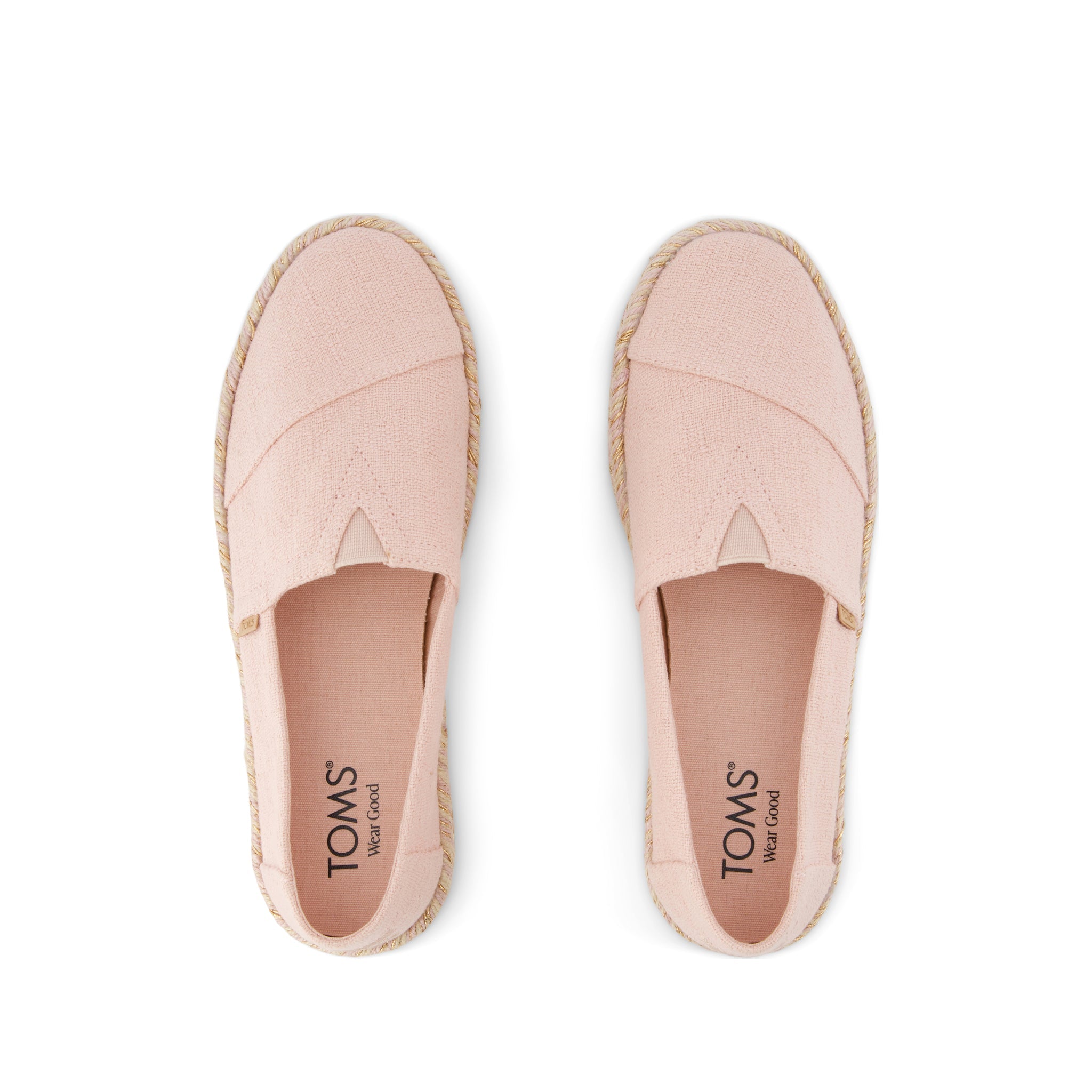 Alpargata Rope 2.0 Espadrille - Pale Rose Two Tone Slub Top View