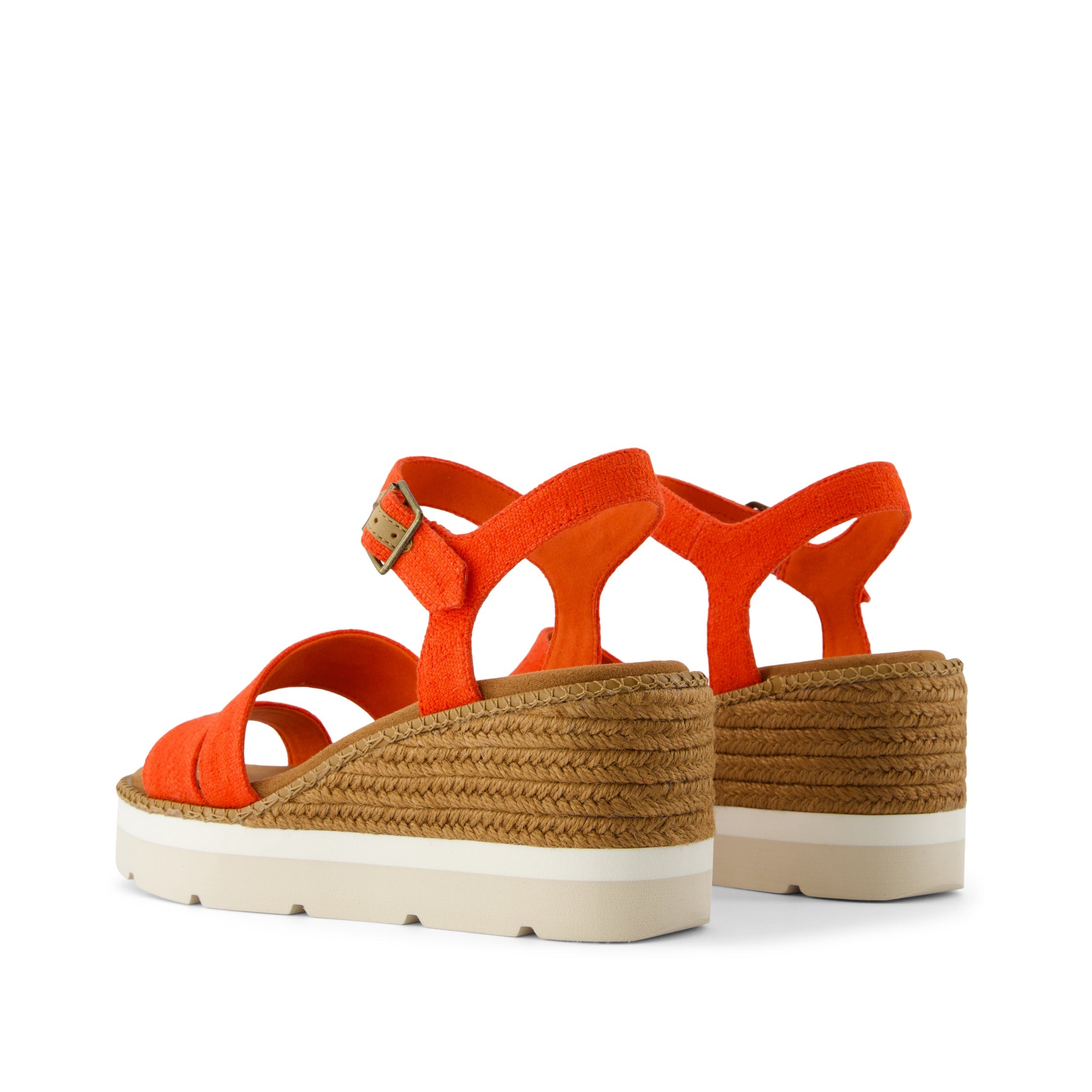 Darya Wedge Platform Sandal - Flame Back View