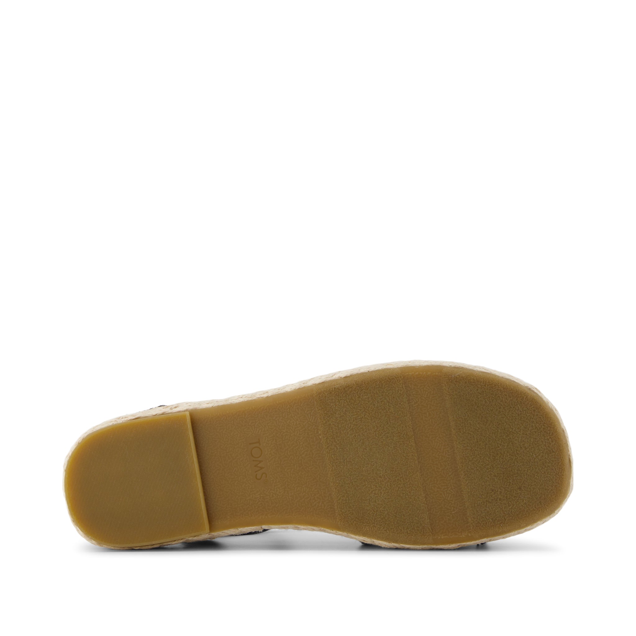 Abby Flatform Espadrille Sandal - Black Diamond Global Woven Bottom Sole View